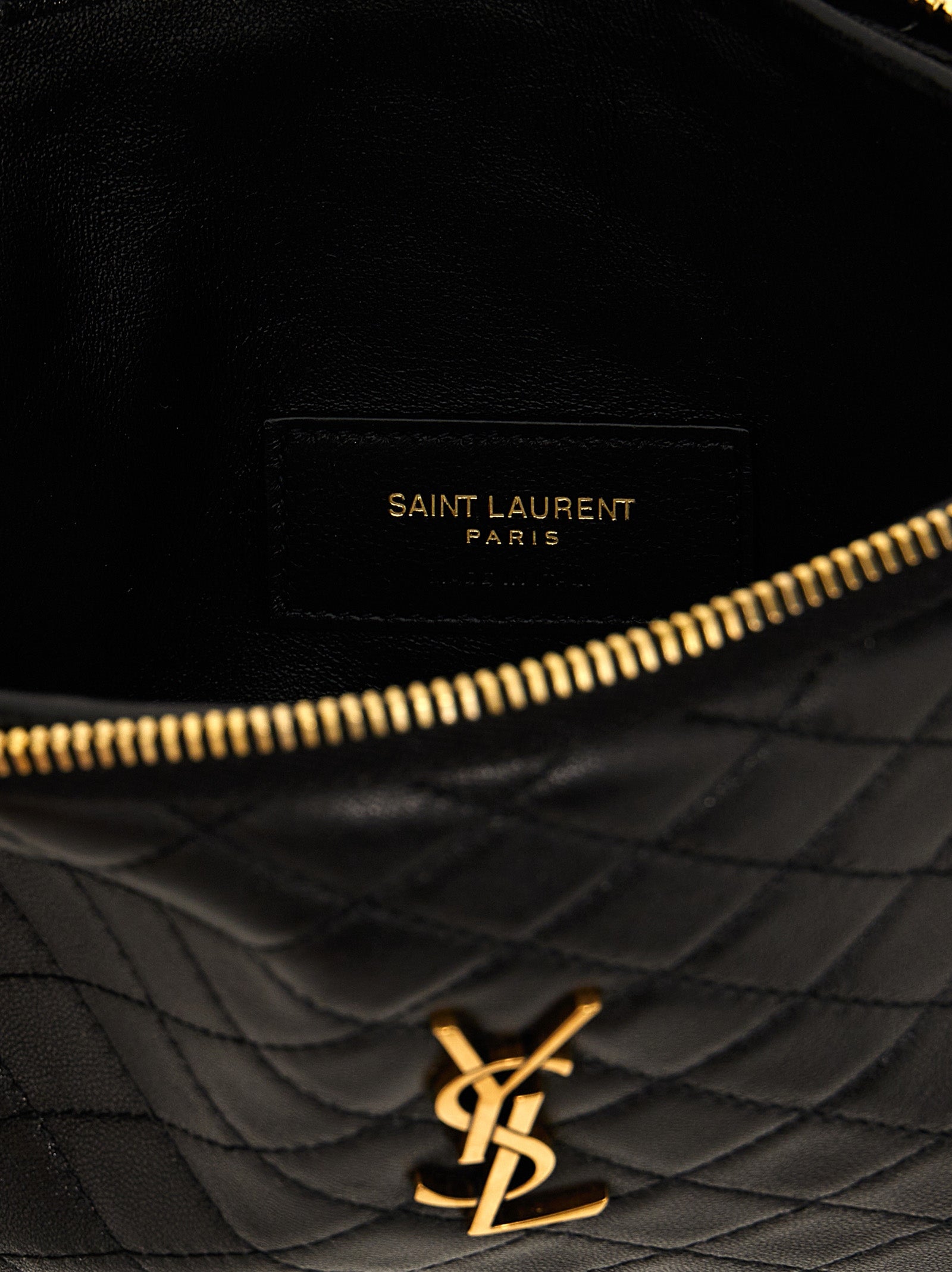 Saint Laurent Schwarze Umhängetasche aus Lammleder