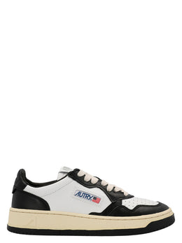 Autry Zweifarbige Low-Top-Sneaker aus Rindsleder