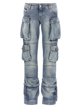 The Attico Blaue Baumwolljeans Denim