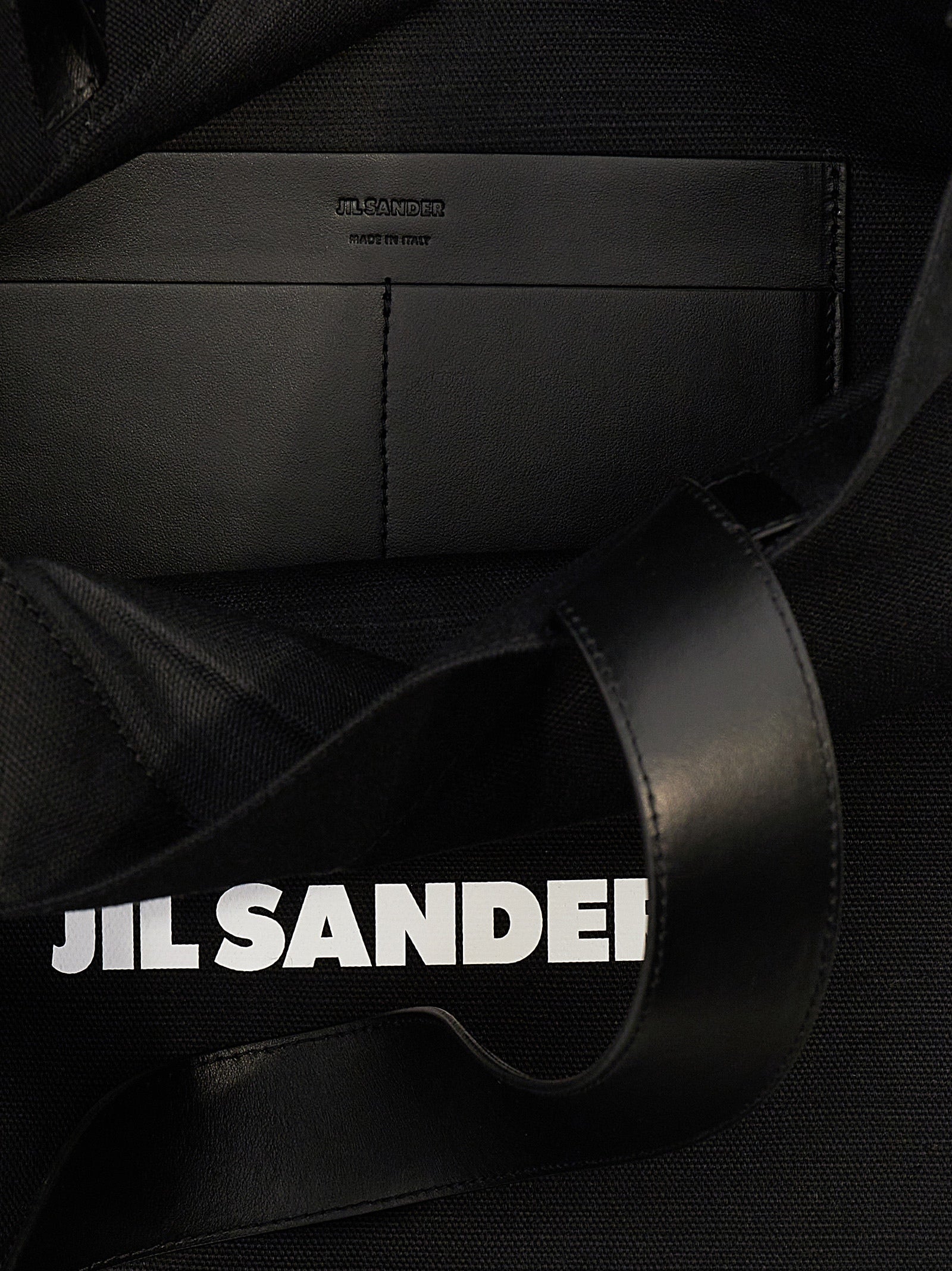 Jil Sander Schwarze Baumwolltasche