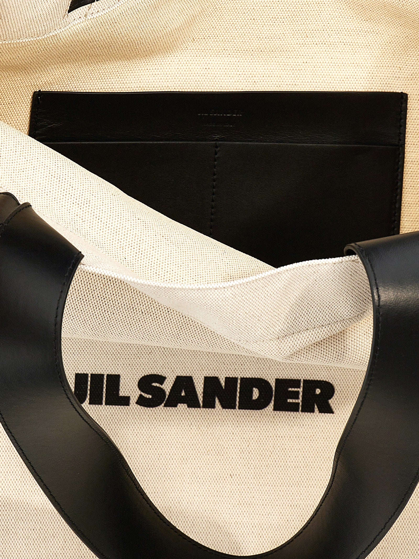 Jil Sander Zweifarbige Baumwolltasche