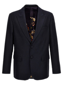 Etro Blauer Baumwollblazer
