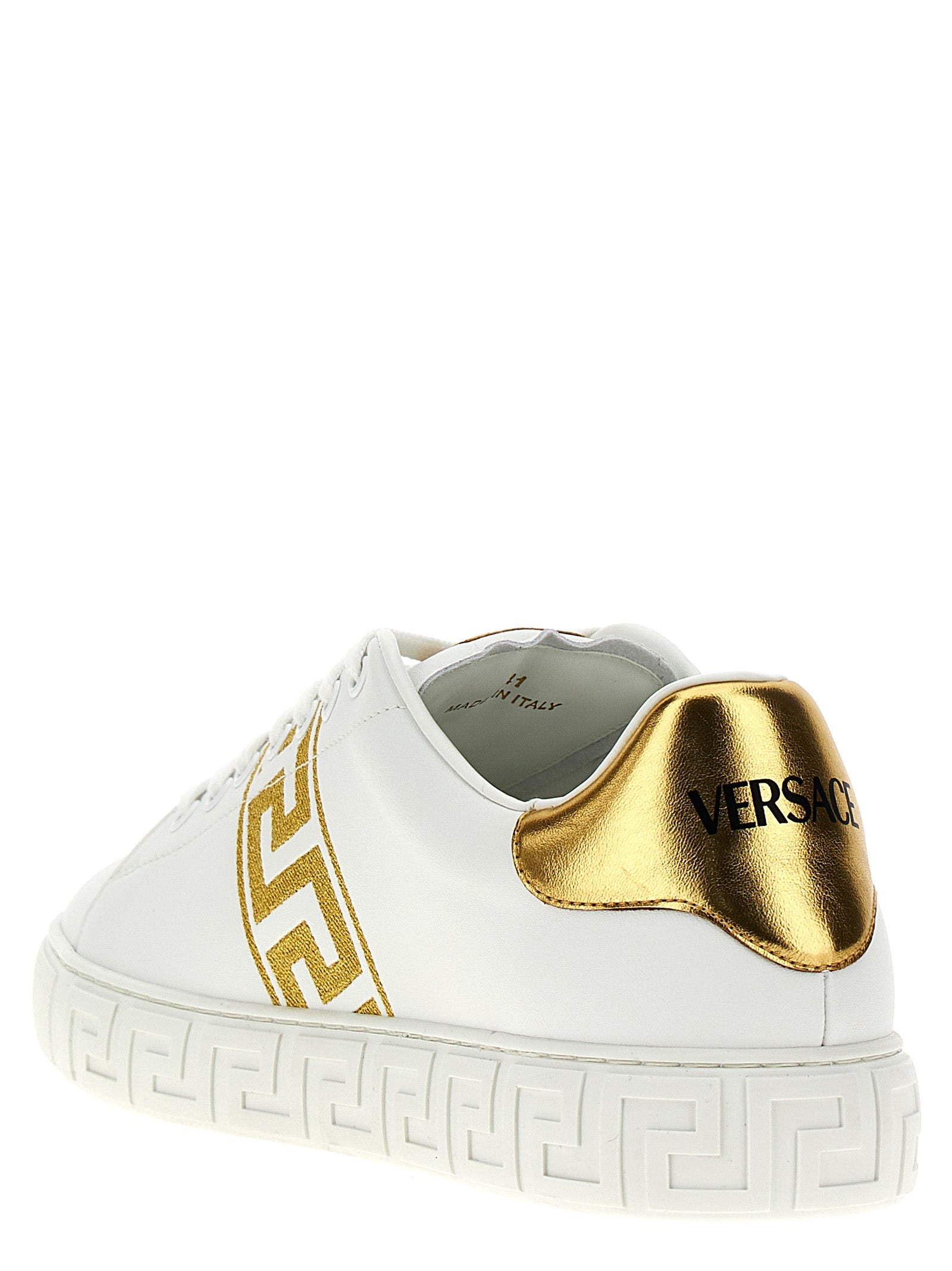 Versace Goldfarbene Polyamid Low-Top-Sneaker