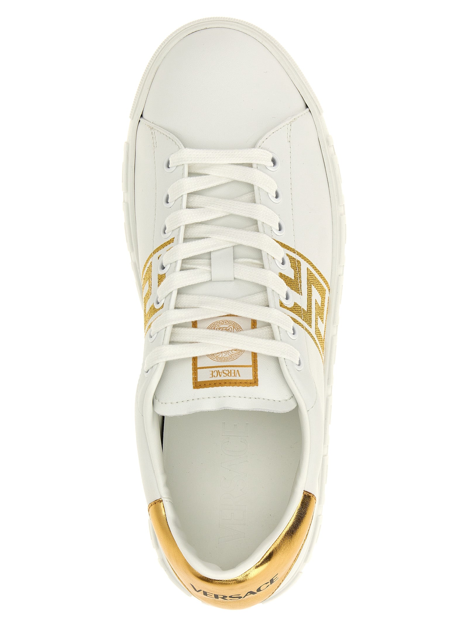 Versace Goldfarbene Polyamid Low-Top-Sneaker