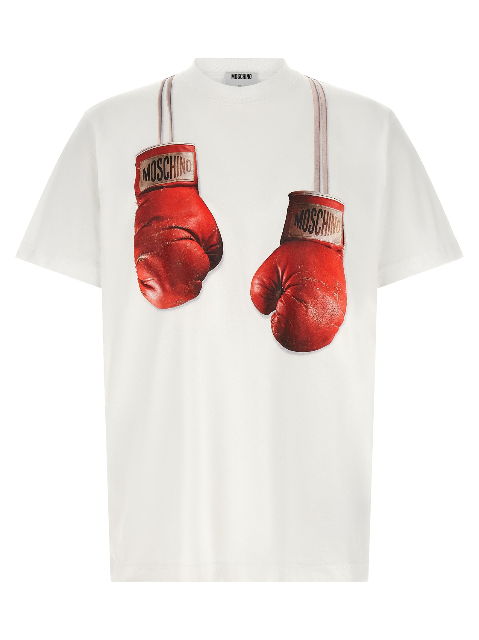 Moschino Weißes Baumwoll-T-Shirt