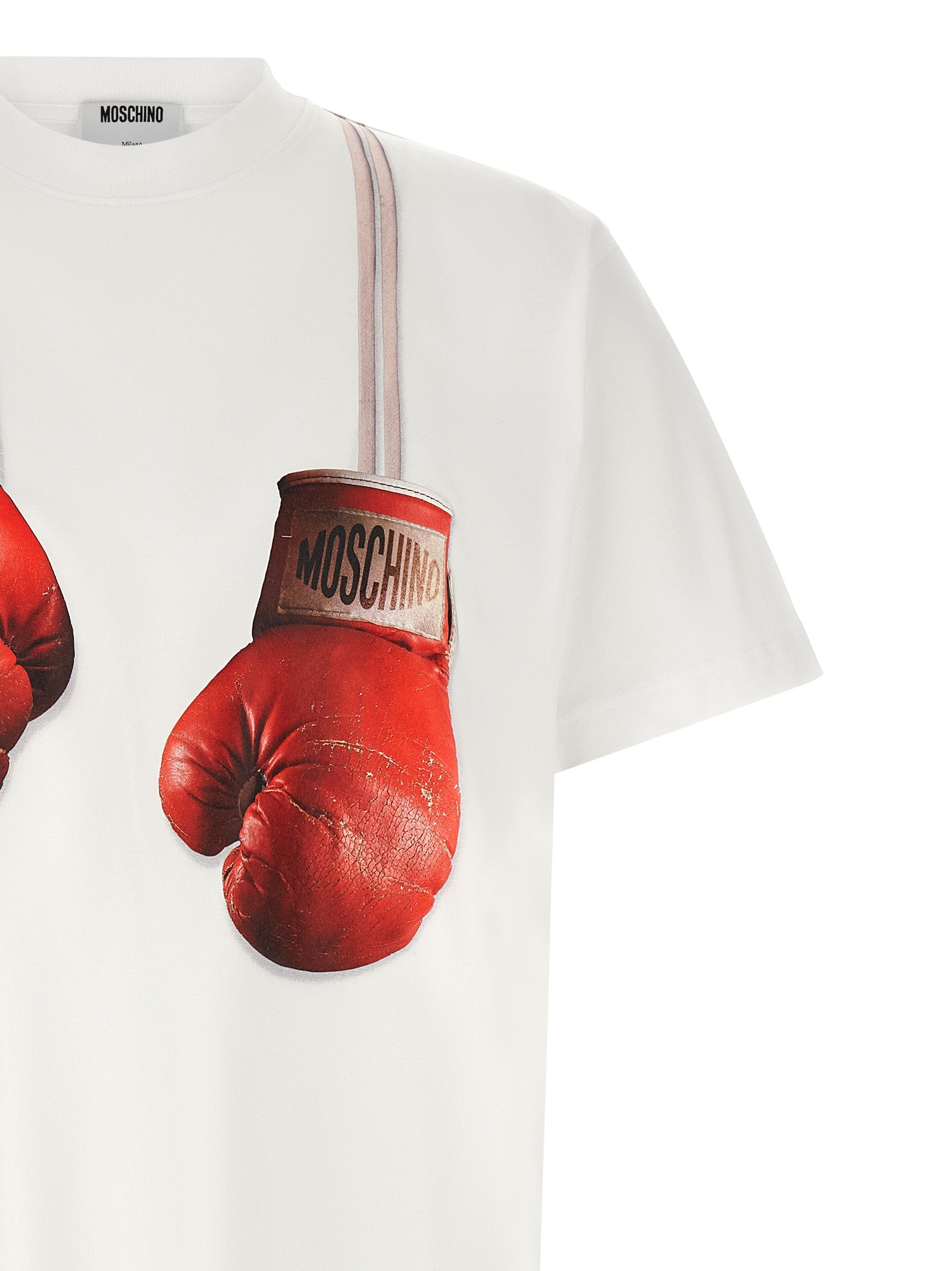Moschino Weißes Baumwoll-T-Shirt
