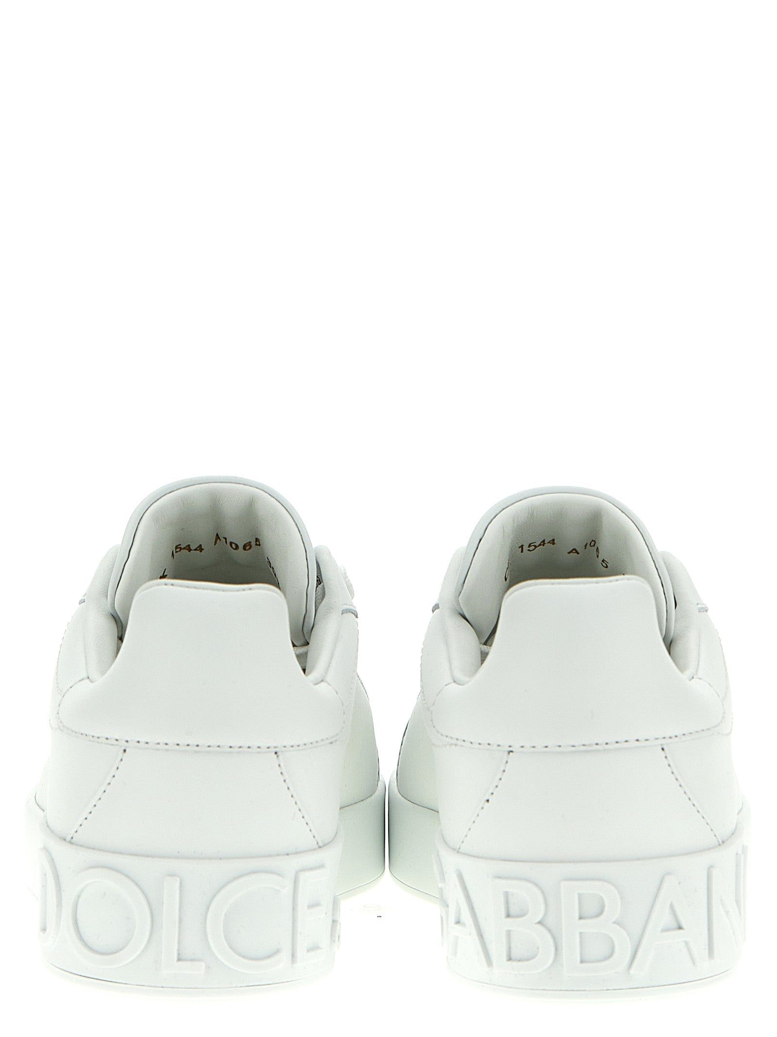 Dolce & Gabbana Weiße Kalbsleder Low-Top-Sneaker