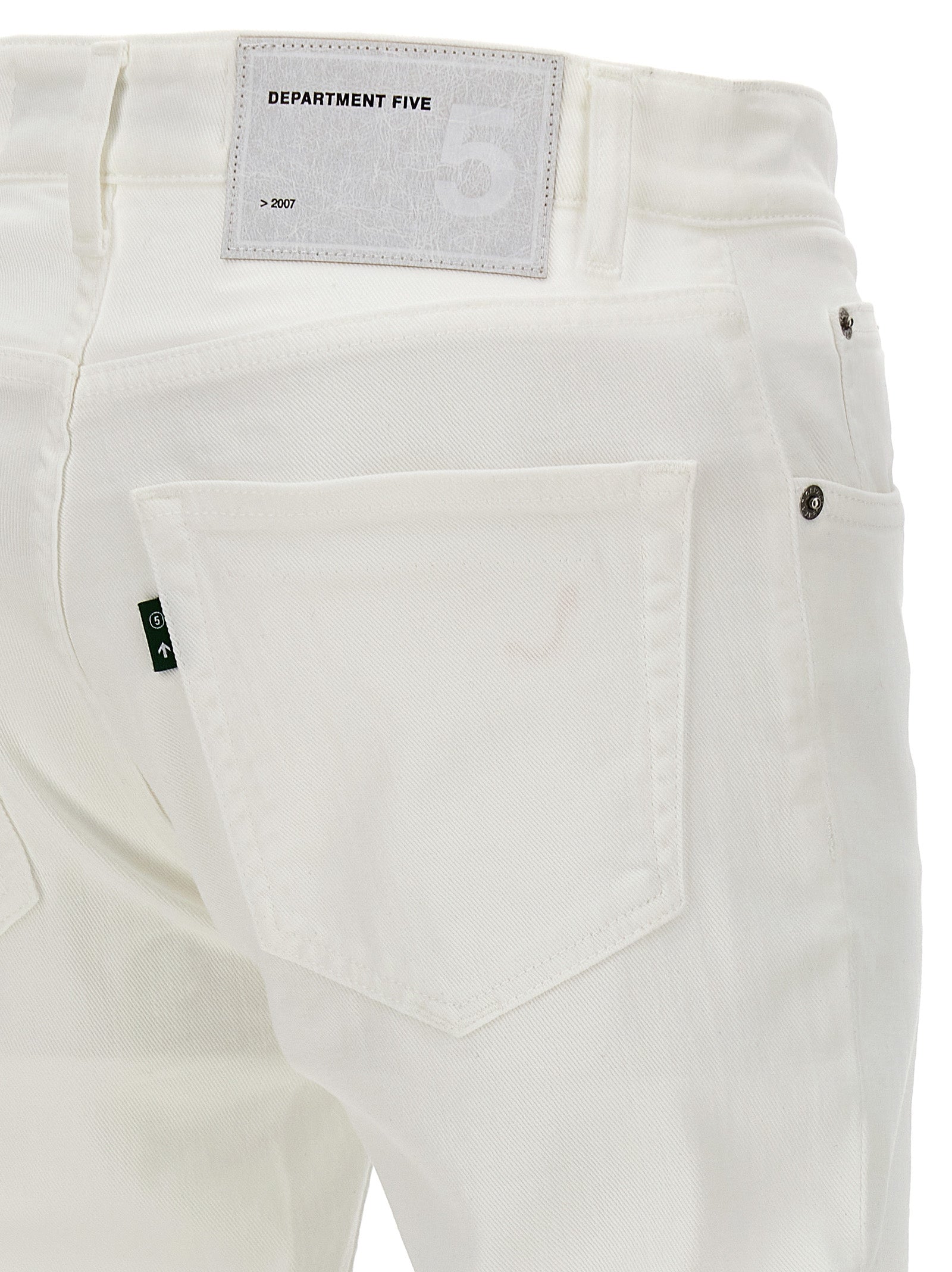 Department 5 Weiße Baumwolljeans im geraden Schnitt