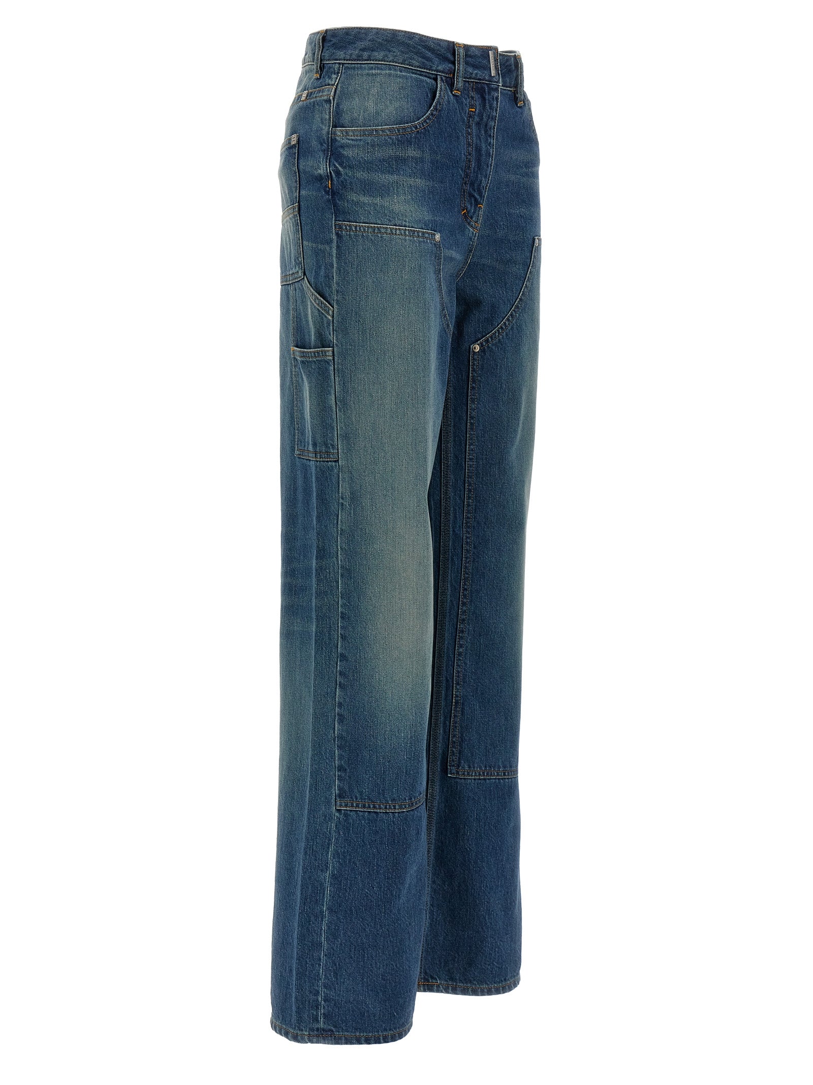 Givenchy Blaue Baumwoll-Jeans mit ausgestelltem Bein