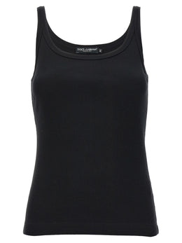 Dolce & Gabbana Schwarze Baumwoll-Tanktops