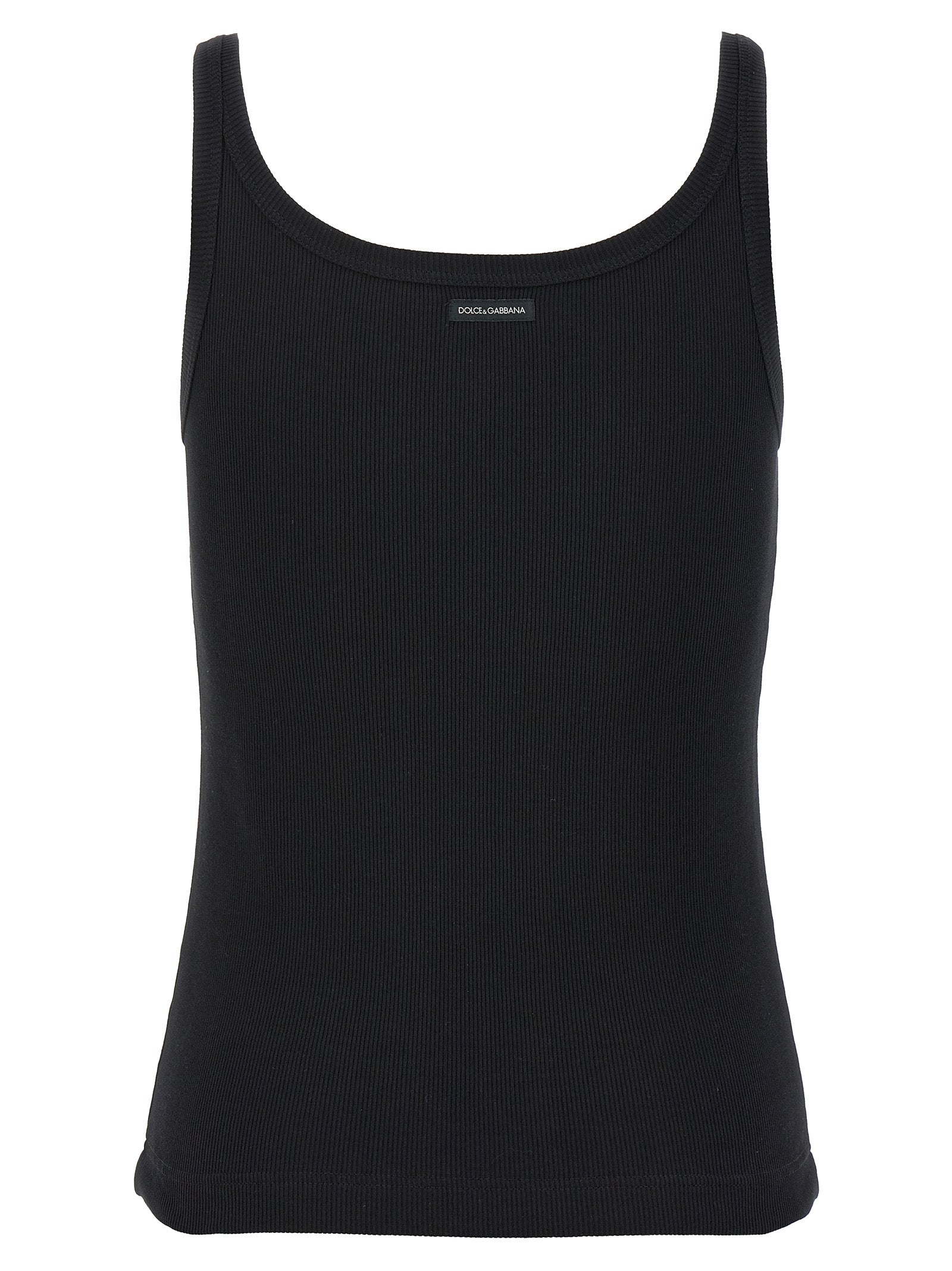 Dolce & Gabbana Schwarze Baumwoll-Tanktops