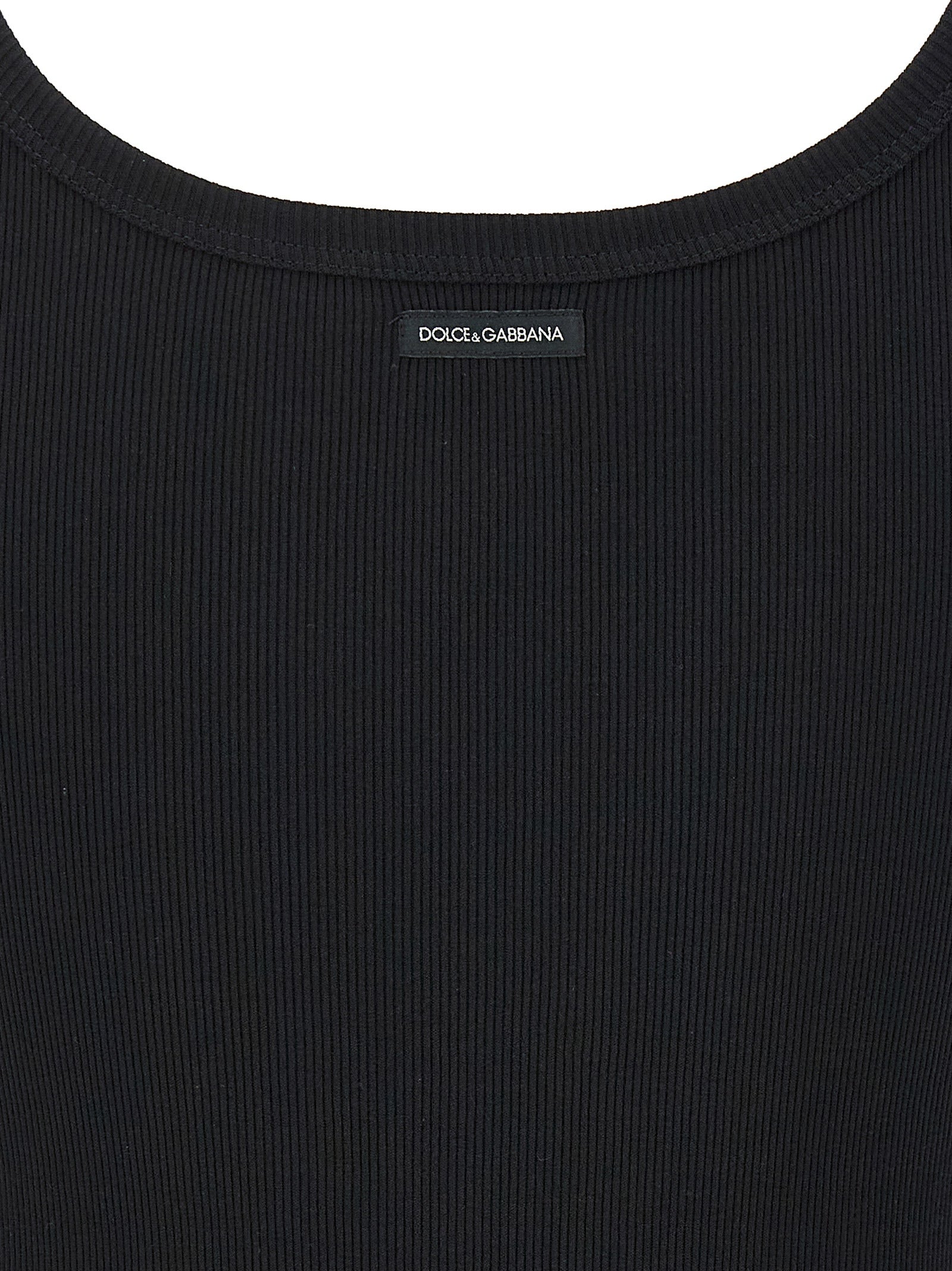 Dolce & Gabbana Schwarze Baumwoll-Tanktops