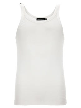 Dolce & Gabbana Weiße Baumwoll-Tanktops