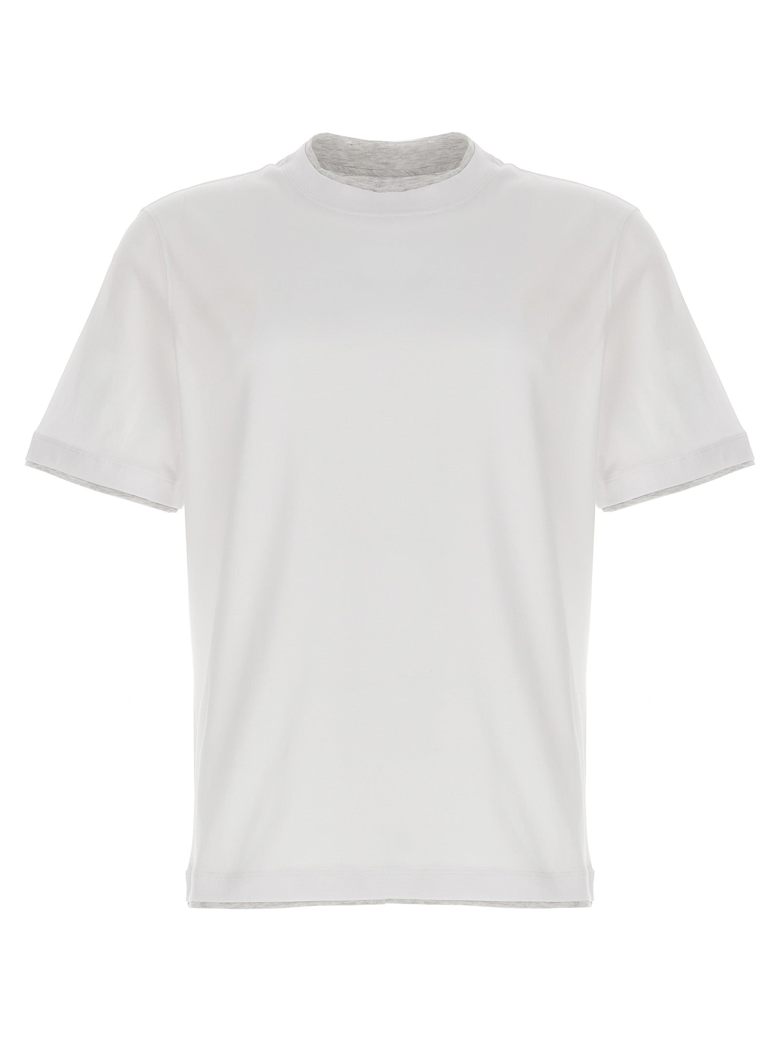 Brunello Cucinelli Weißes Baumwoll-T-Shirt