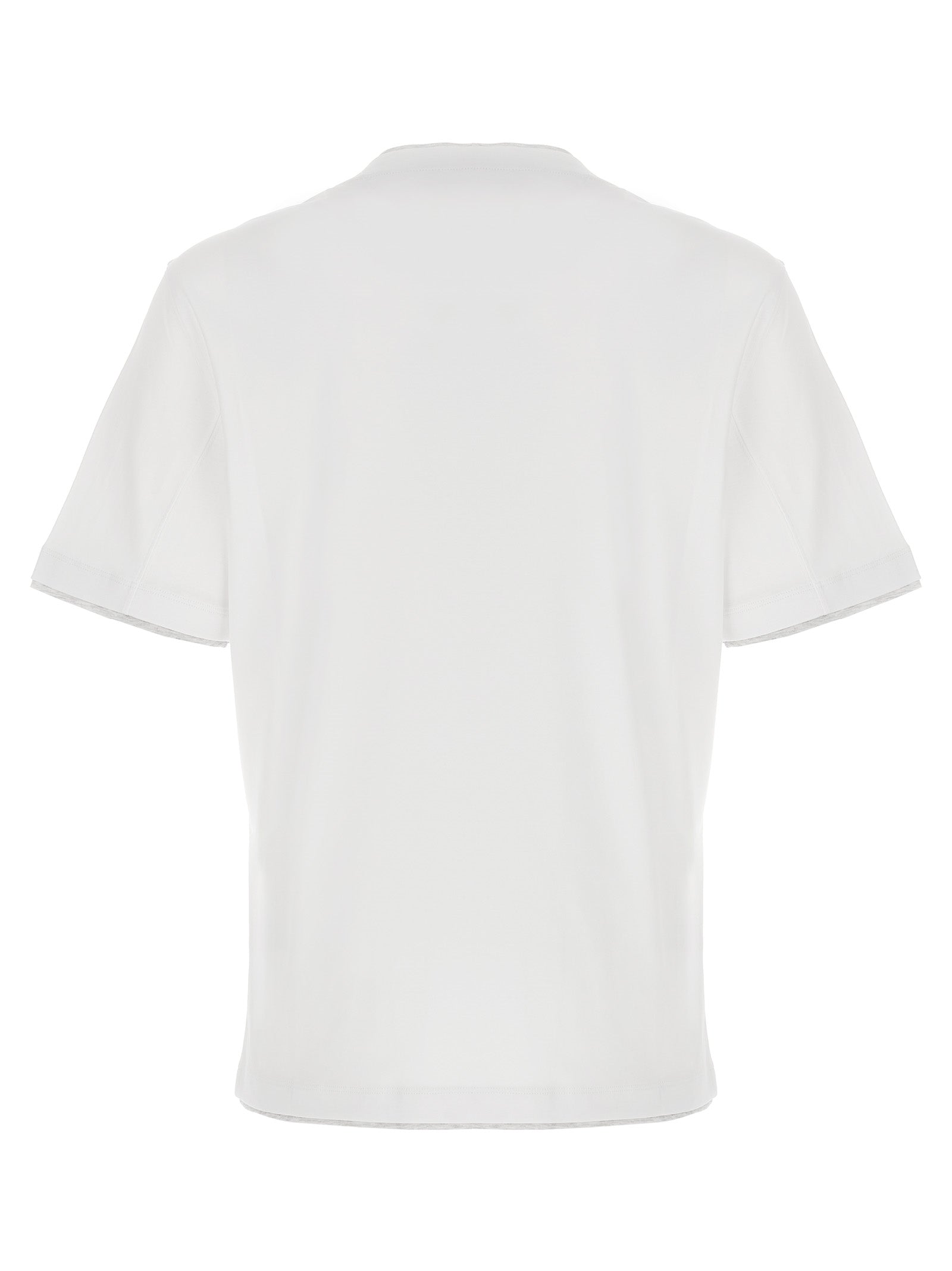 Brunello Cucinelli Weißes Baumwoll-T-Shirt