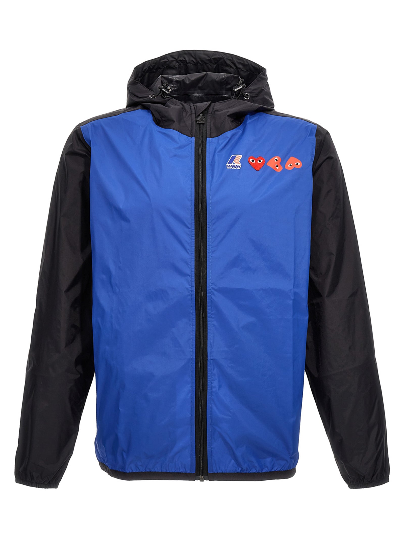 Comme Des Garçons Play Blaue Jacke aus Nylon