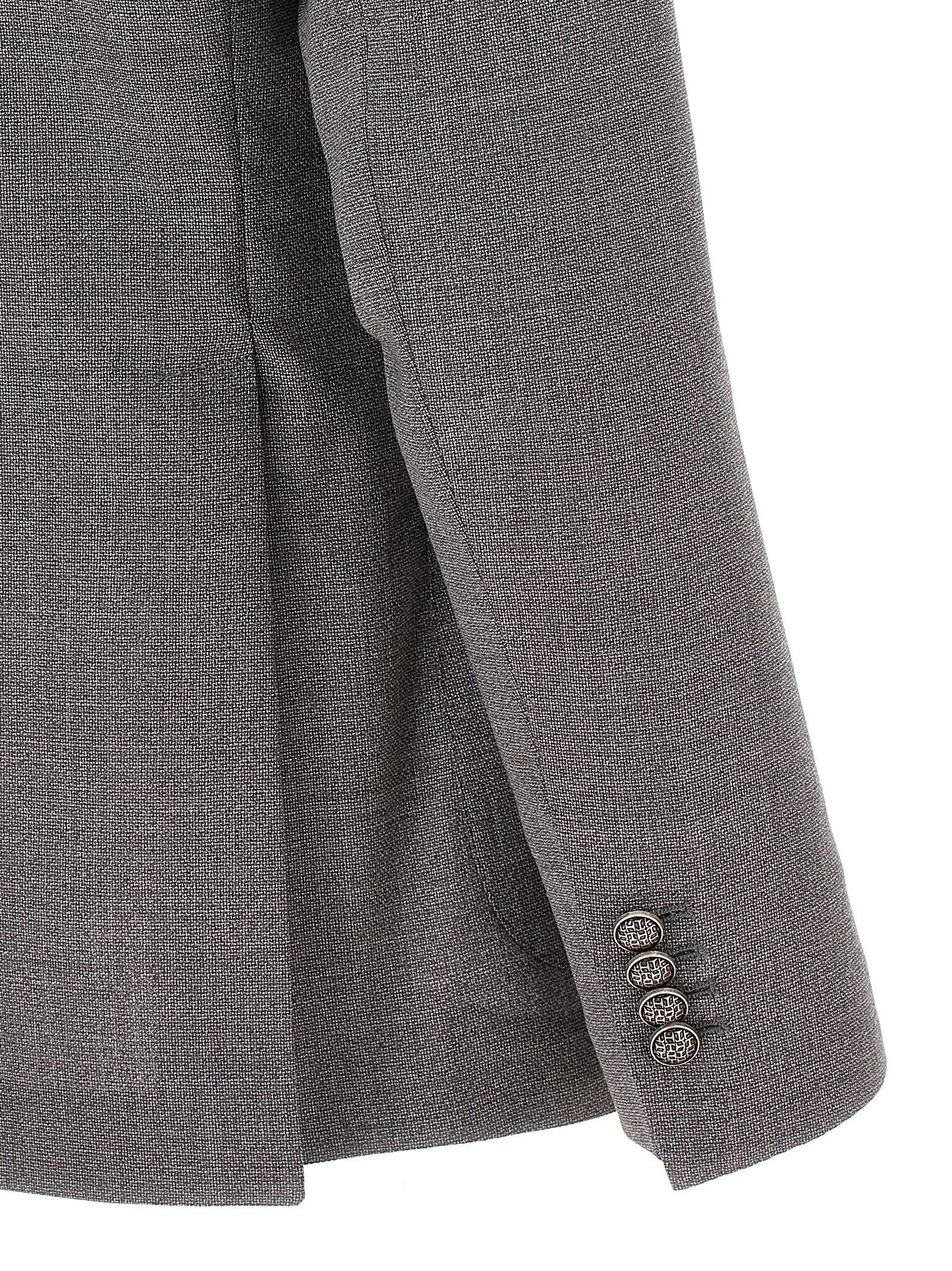 Tagliatore Grauer Blazer aus reiner Schurwolle
