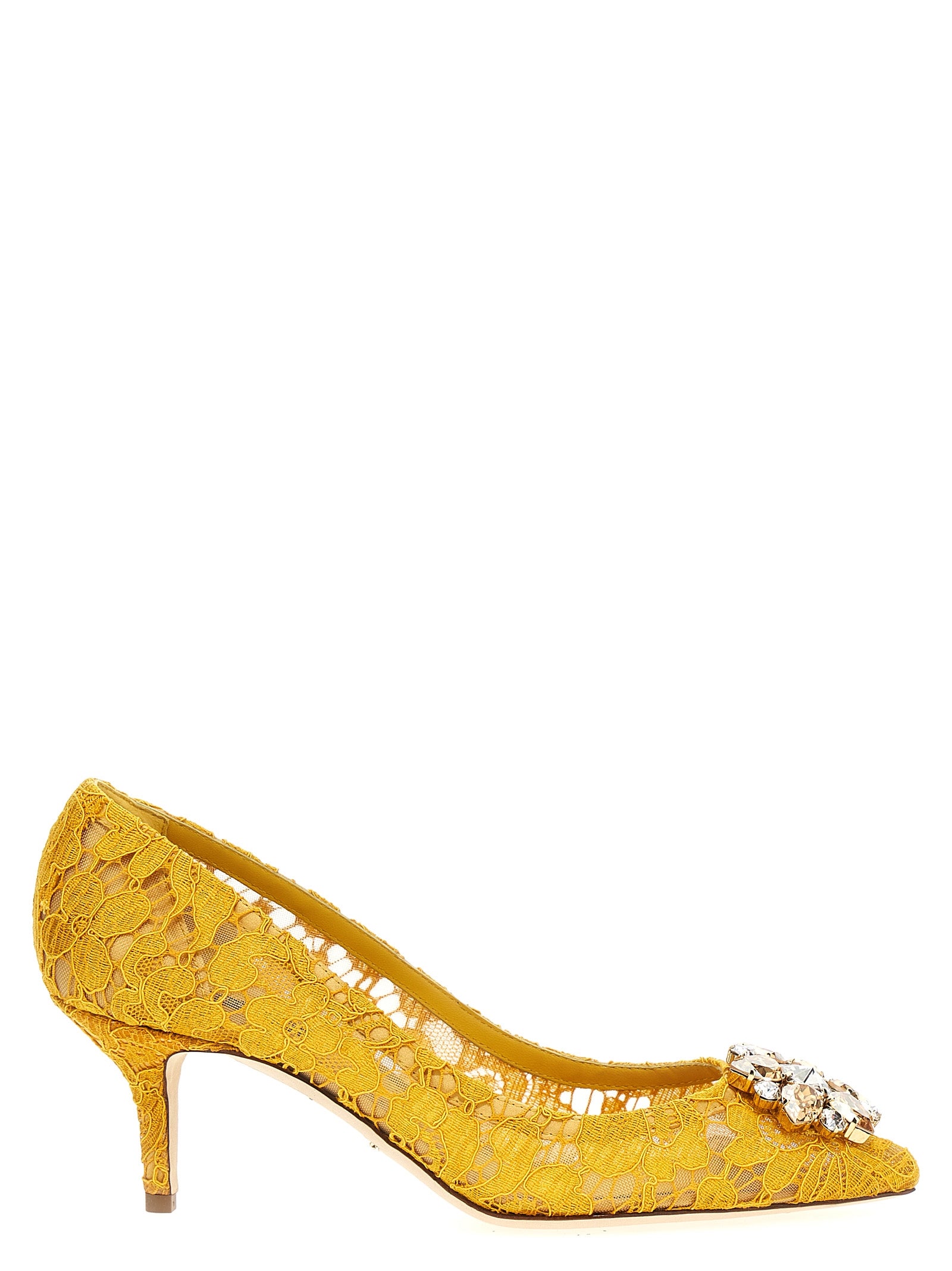 Dolce & Gabbana Zweifarbige Pumps aus Viskose mit mittlerem Absatz