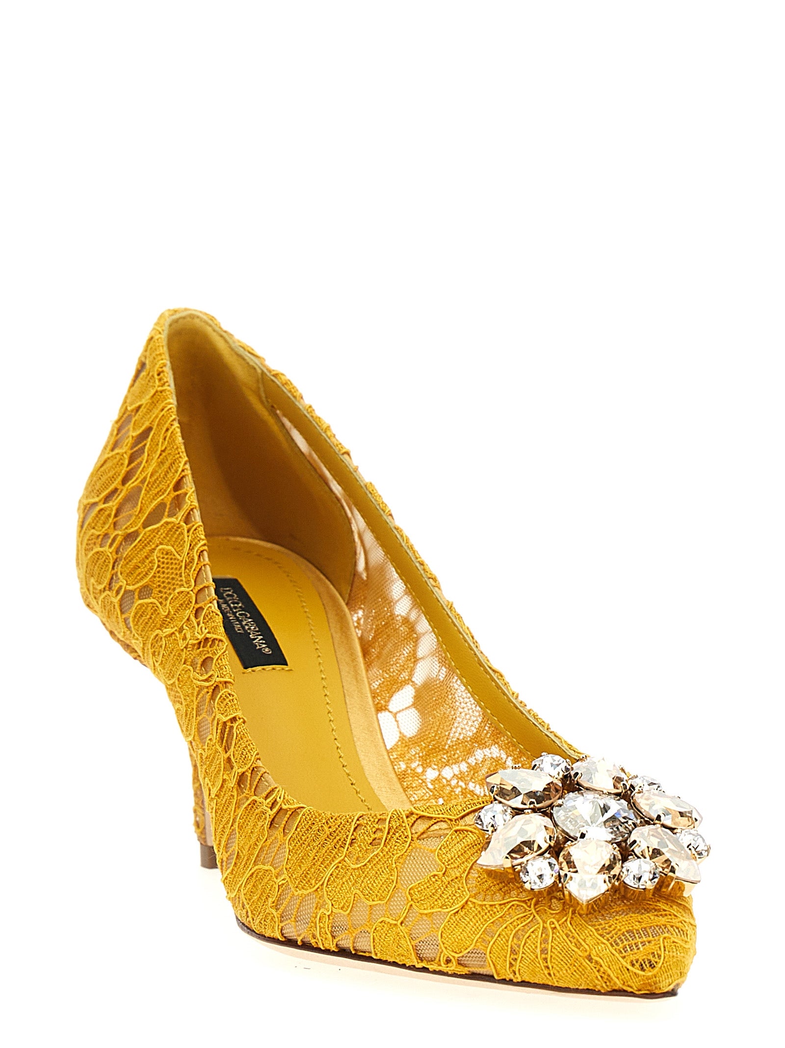 Dolce & Gabbana Zweifarbige Pumps aus Viskose mit mittlerem Absatz