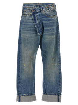 R13 Blaue Baumwolljeans im Relaxed Fit