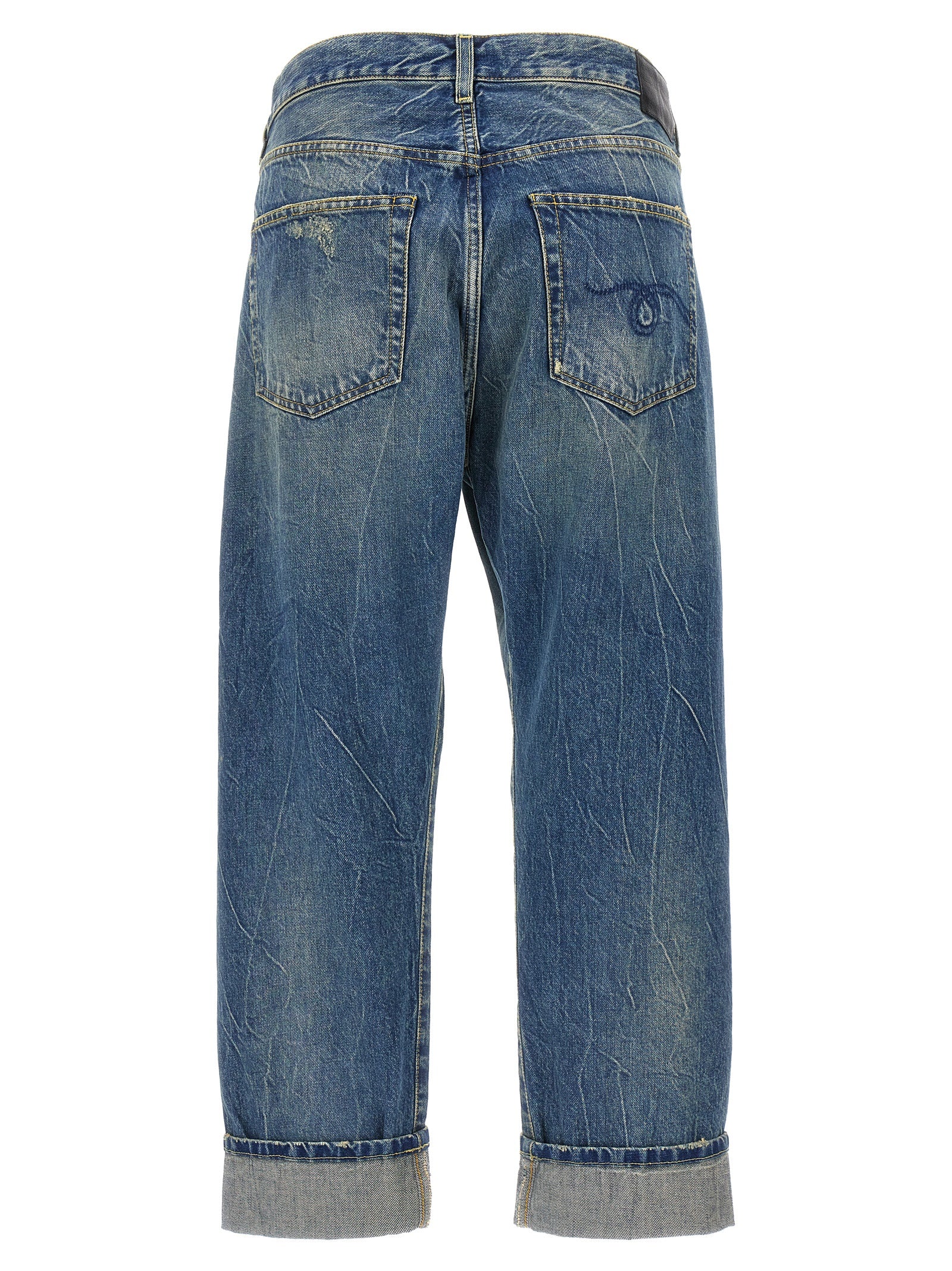 R13 Blaue Baumwolljeans im Relaxed Fit