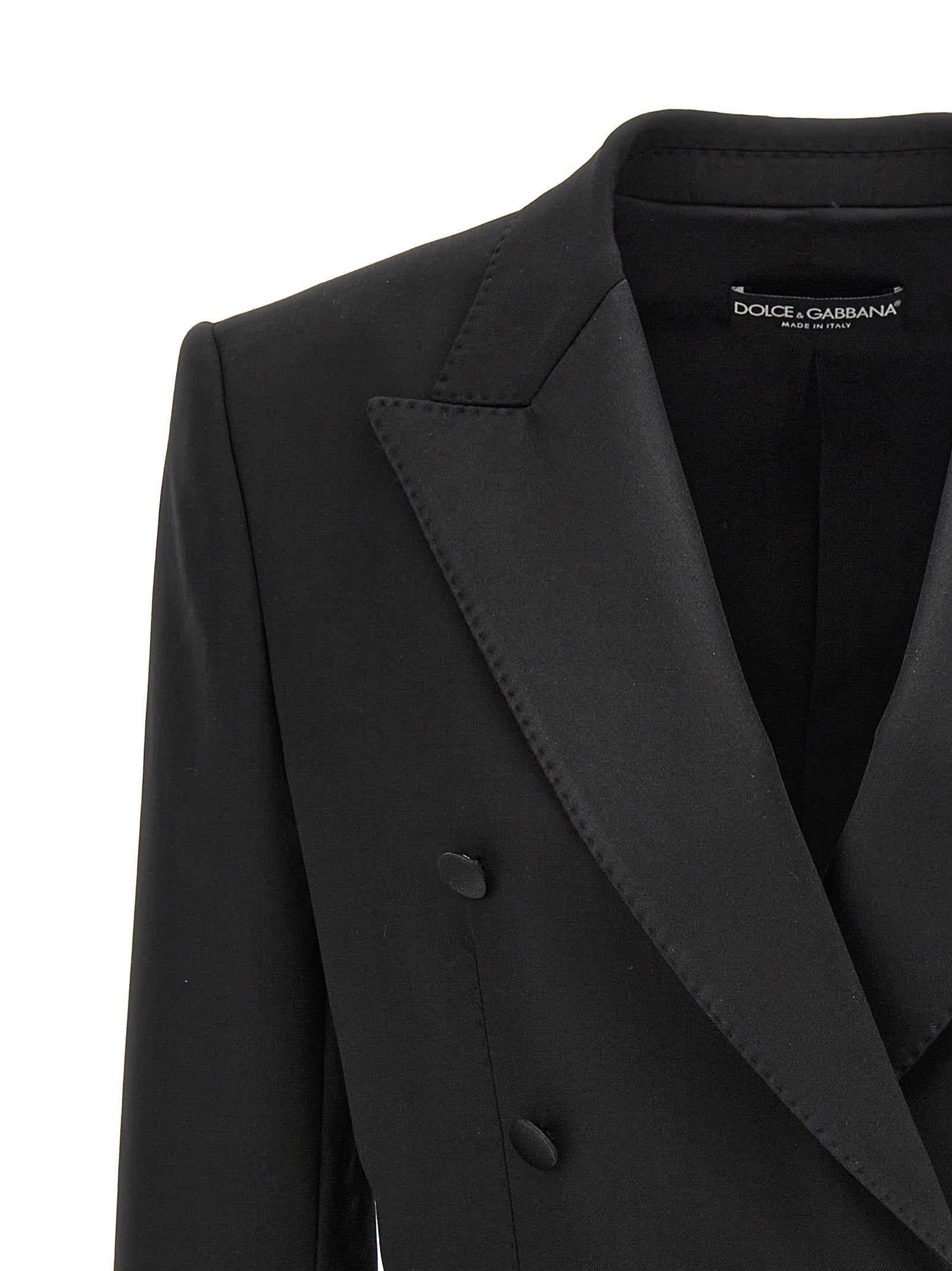 Dolce & Gabbana Schwarzer Blazer aus reiner Schurwolle