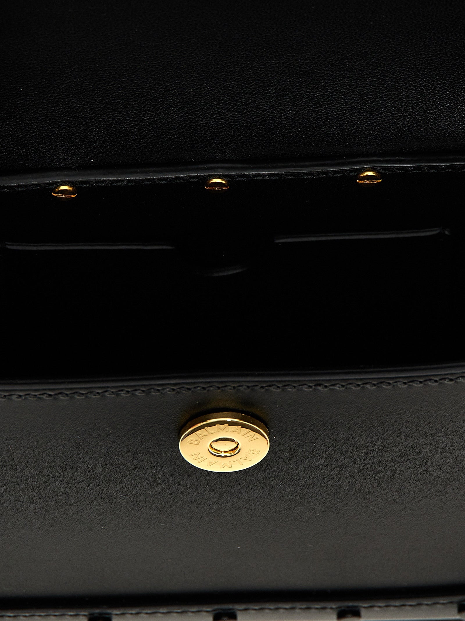 Balmain Schwarze Kalbsleder-Handtasche