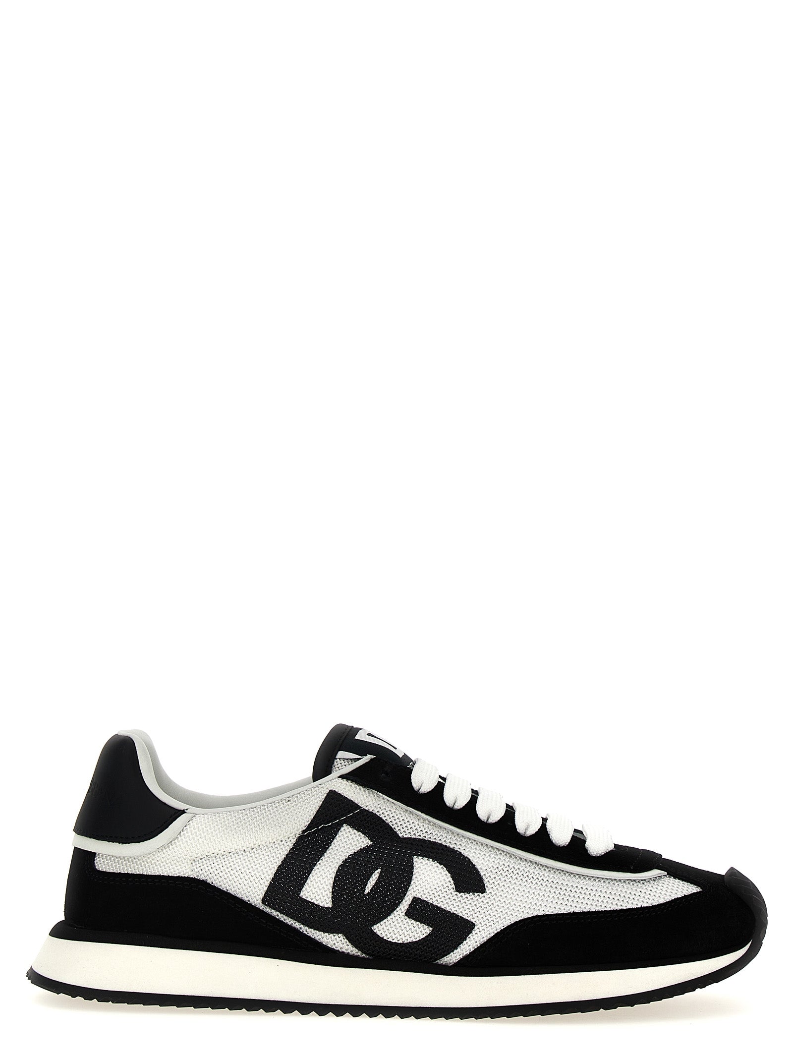 Dolce & Gabbana Zweifarbige Kalbsleder-Sneaker im Athletic-Stil