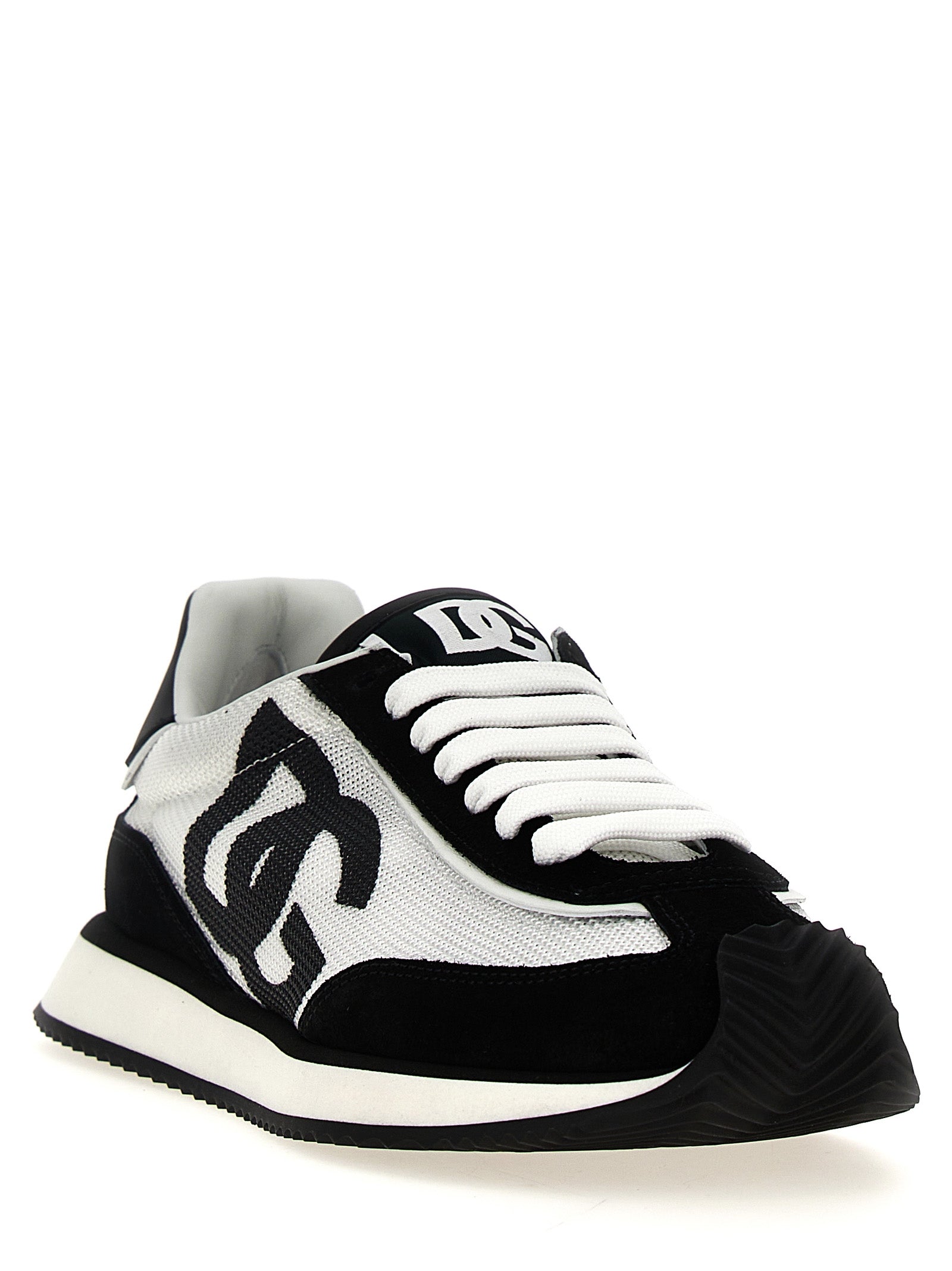 Dolce & Gabbana Zweifarbige Kalbsleder-Sneaker im Athletic-Stil