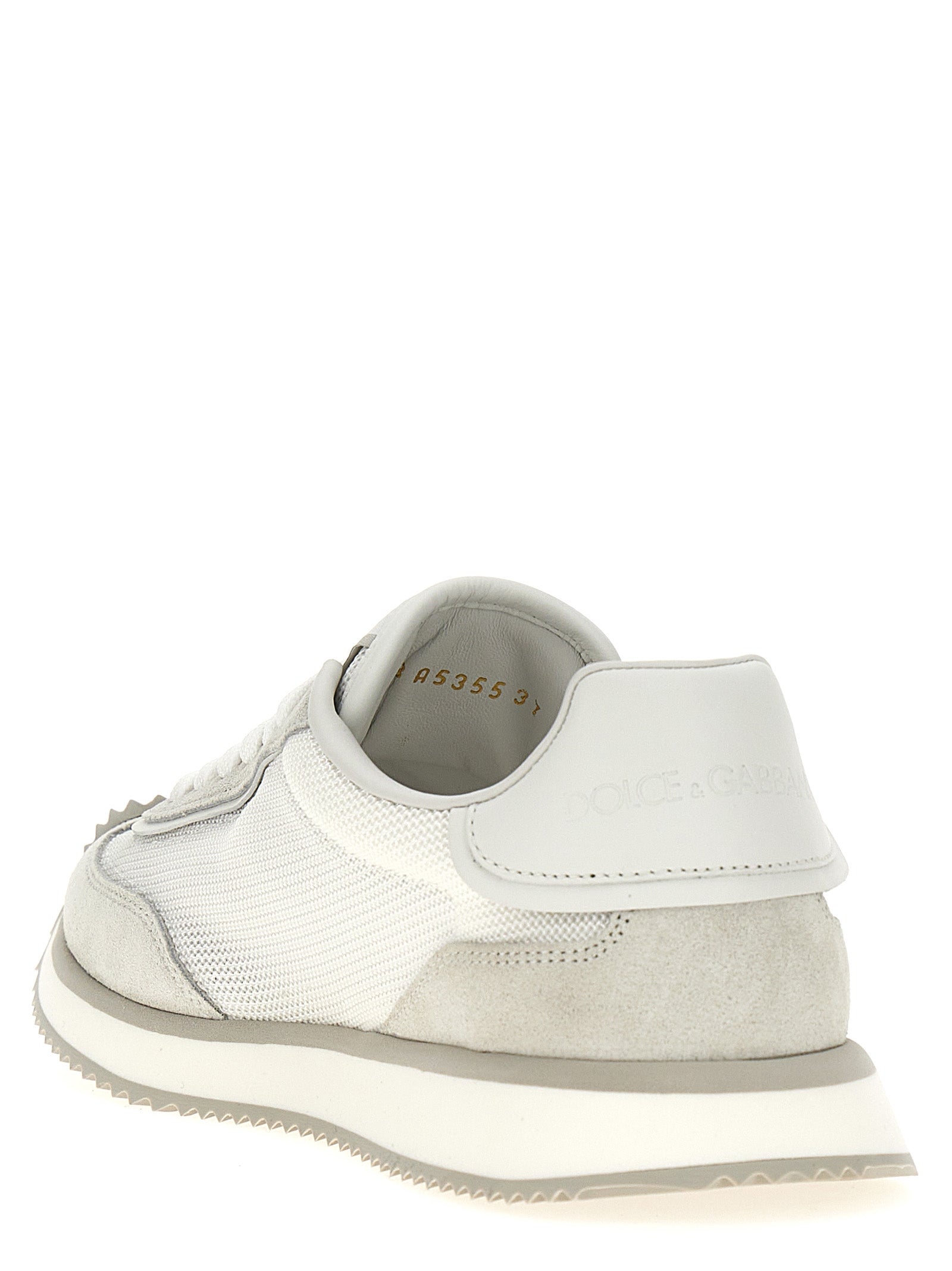 Dolce & Gabbana Weiße Kalbsleder-Sneaker im Athletic-Look
