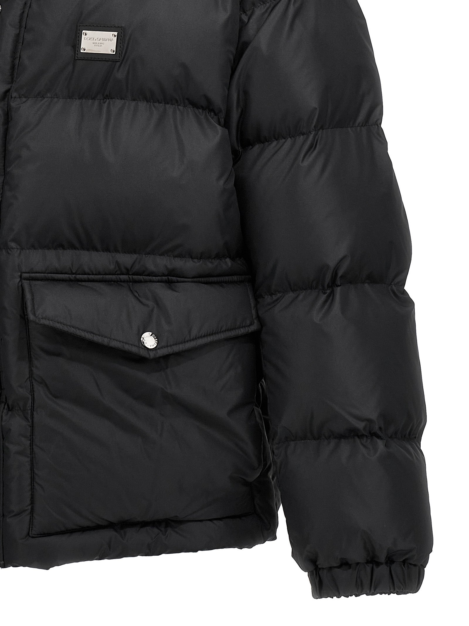 Dolce & Gabbana Schwarze Polyester-Jacke