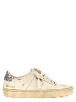 Golden Goose Weiße Low-Top-Sneaker aus Lammleder