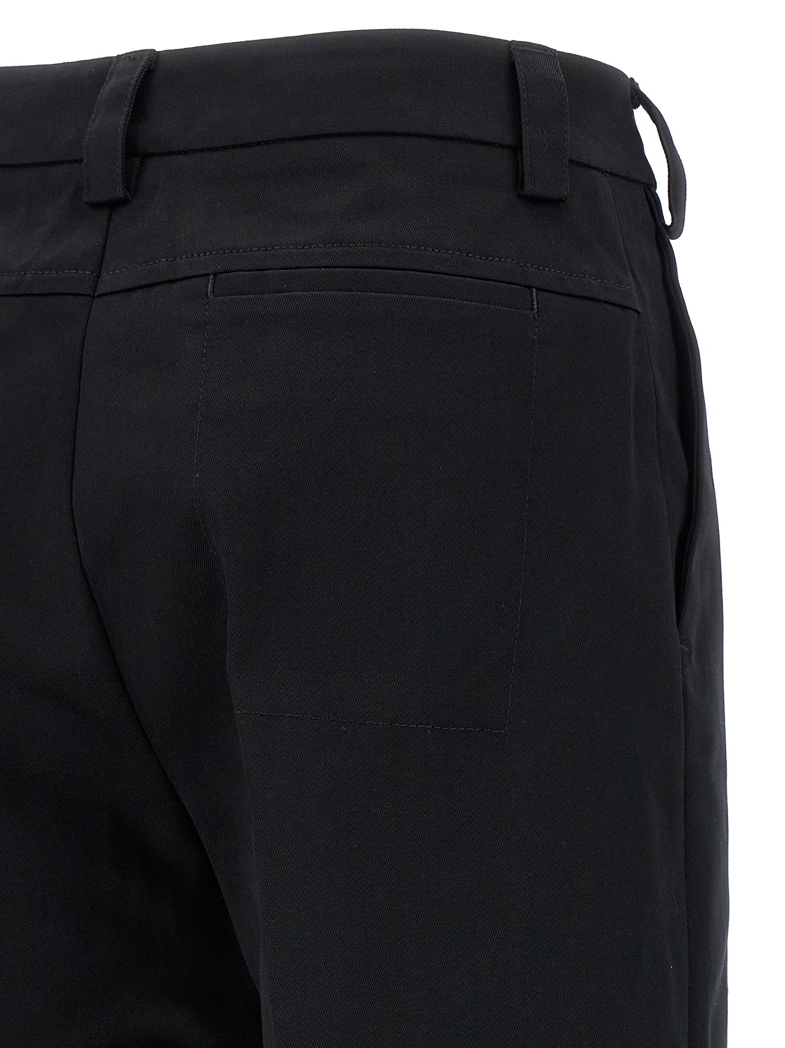 THELATEST Schwarze Baumwoll-Freizeithose