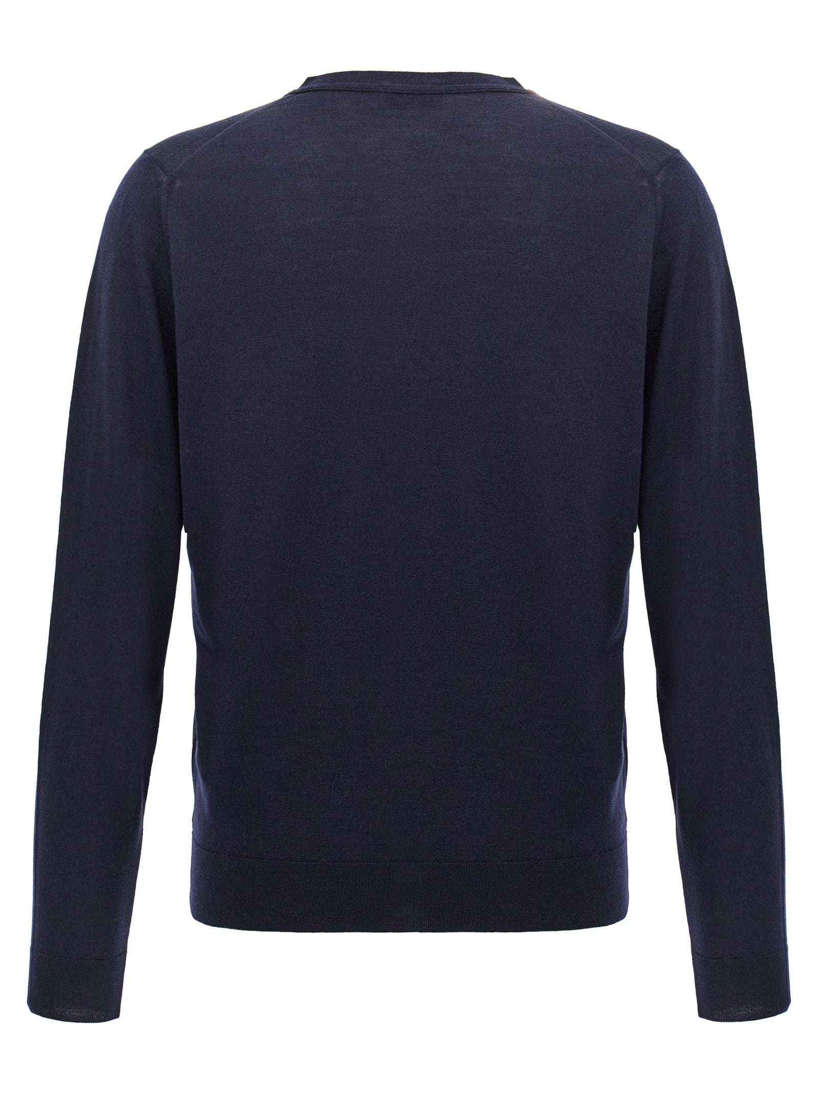 JOHN SMEDLEY Blauer Wollcardigan