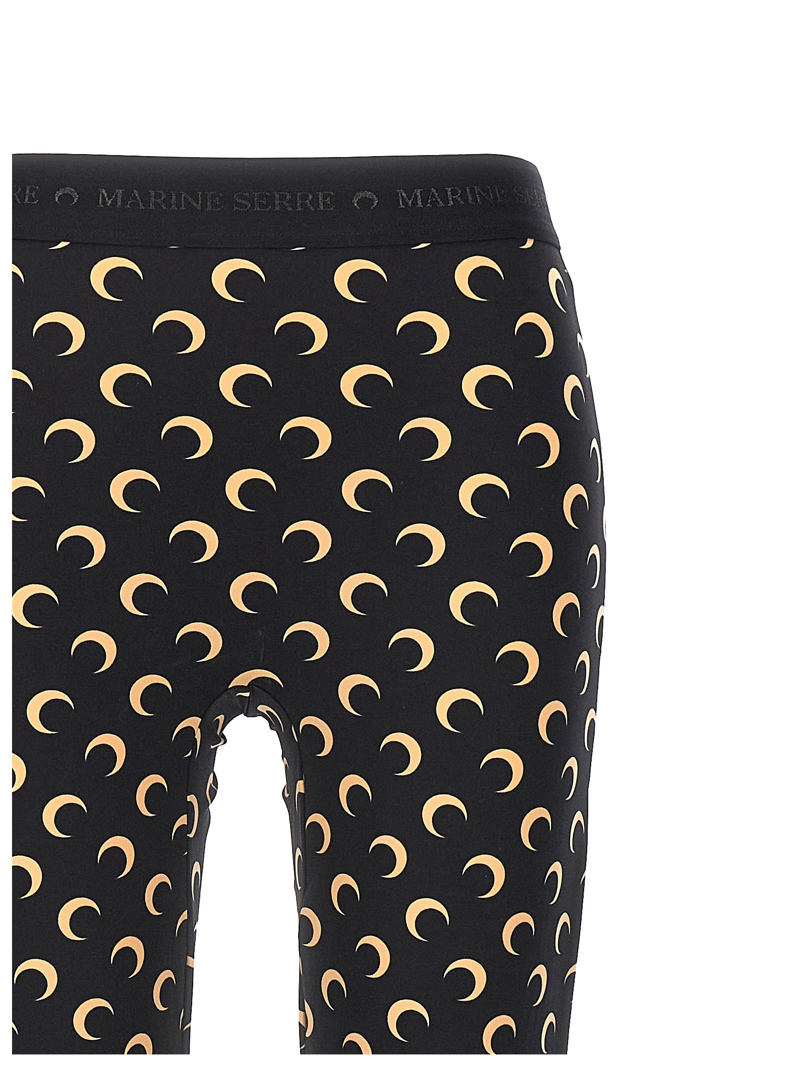 Marine Serre Schwarze Polyamid-Leggings