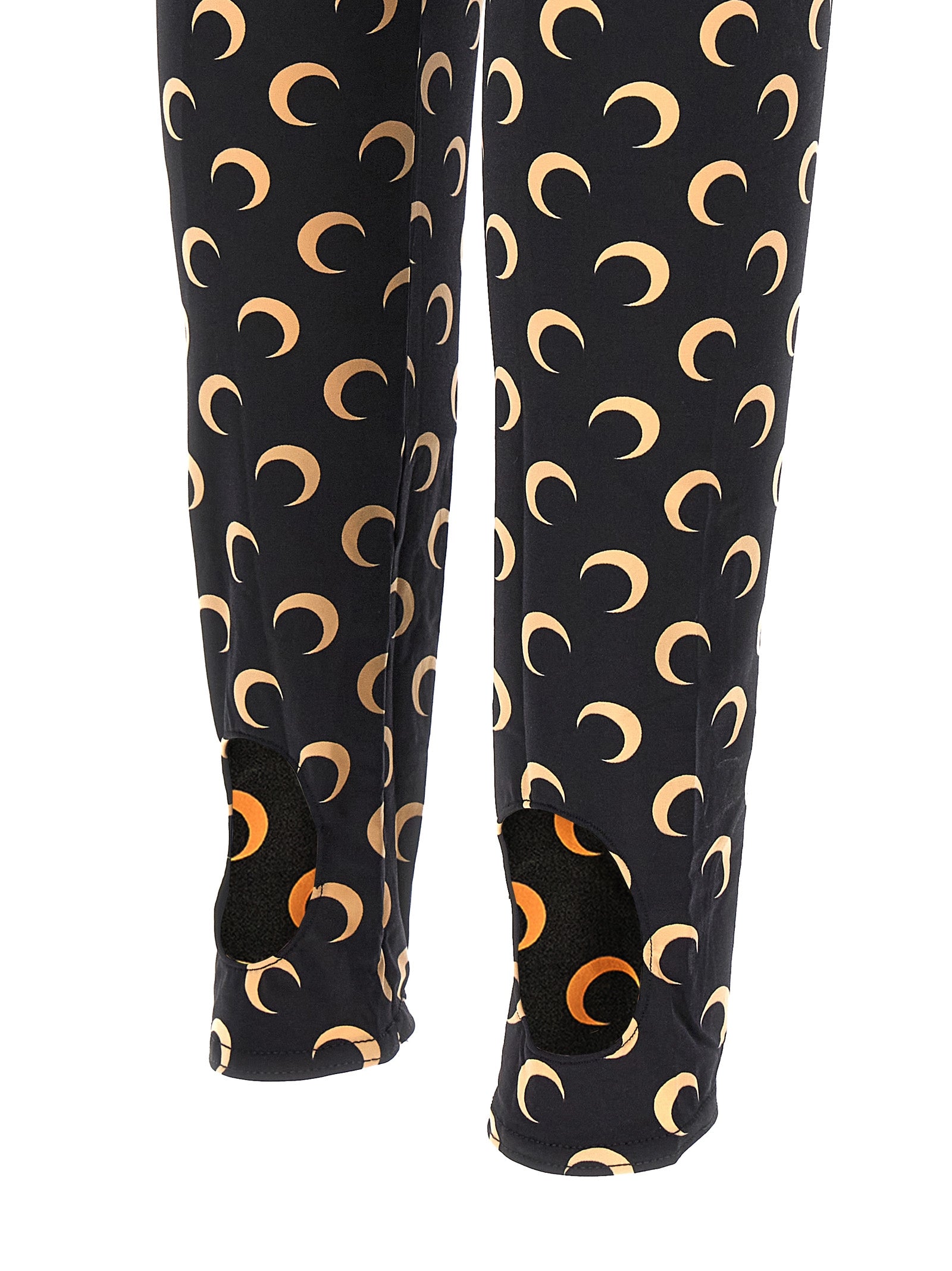Marine Serre Schwarze Polyamid-Leggings