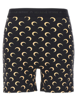Marine Serre Schwarze Polyamid-Leggings