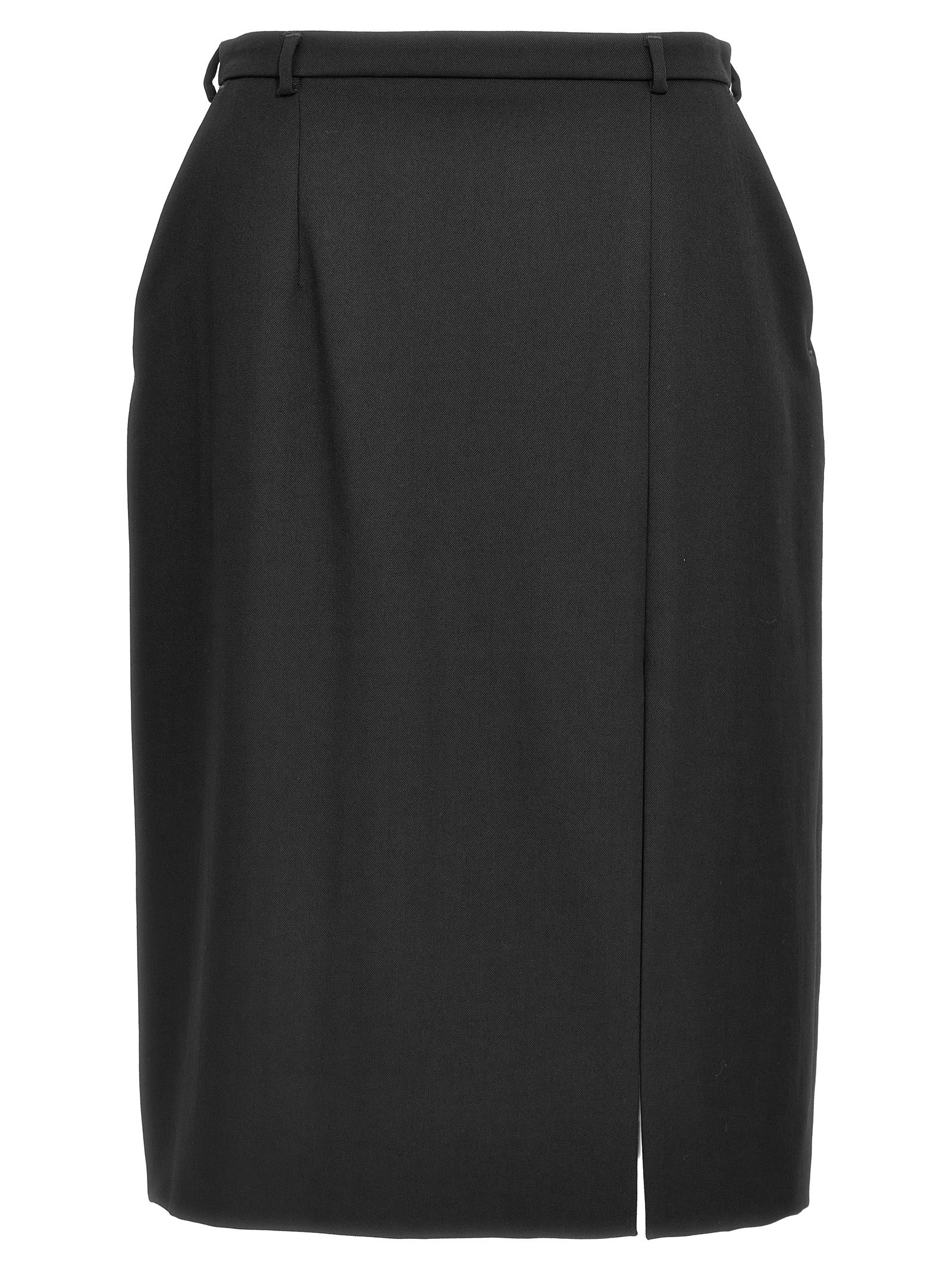 Dolce & Gabbana Schwarzer Midirock aus Schurwolle
