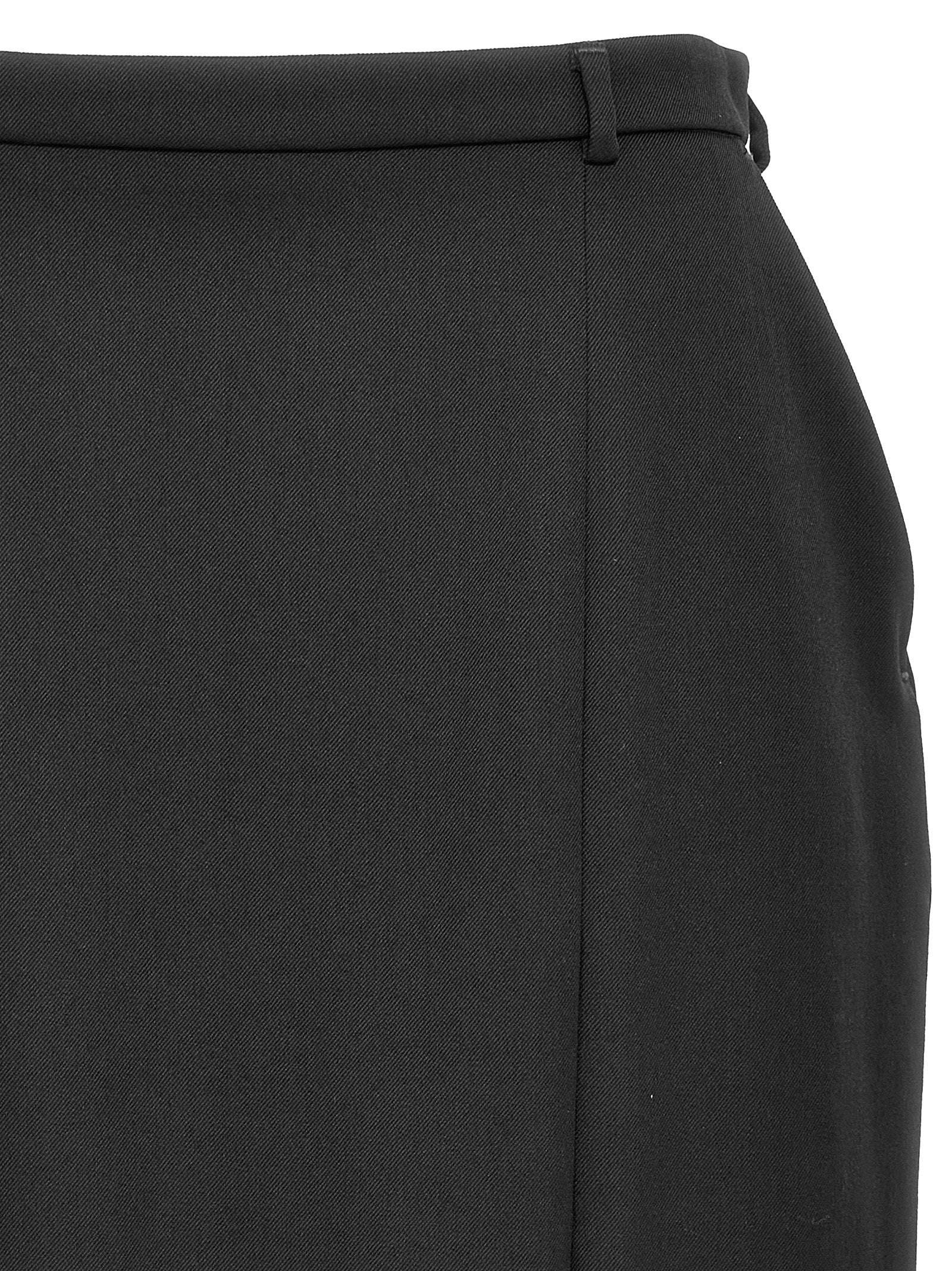 Dolce & Gabbana Schwarzer Midirock aus Schurwolle