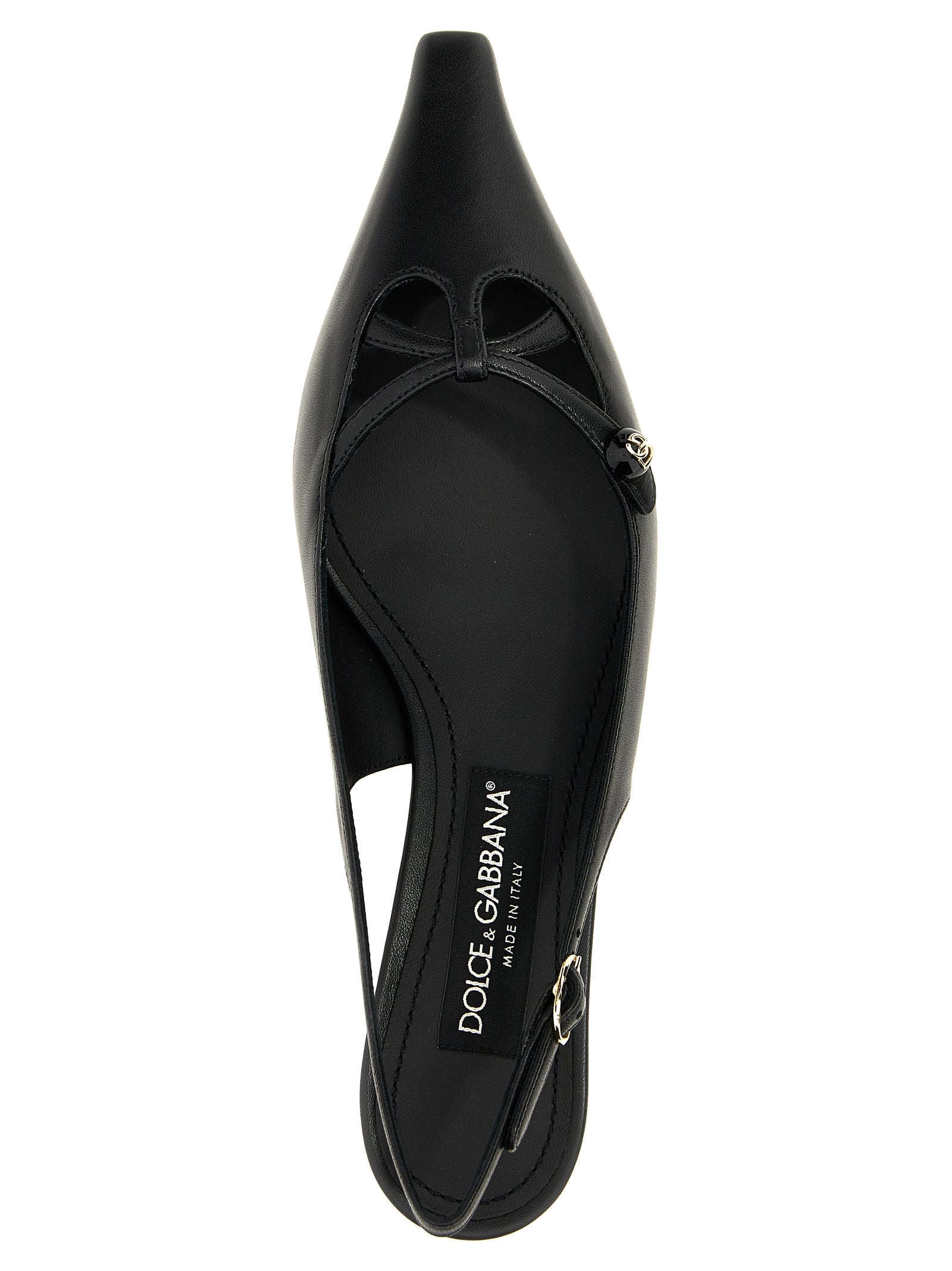 Dolce & Gabbana Schwarze Pumps aus Lammleder mit mittlerem Absatz