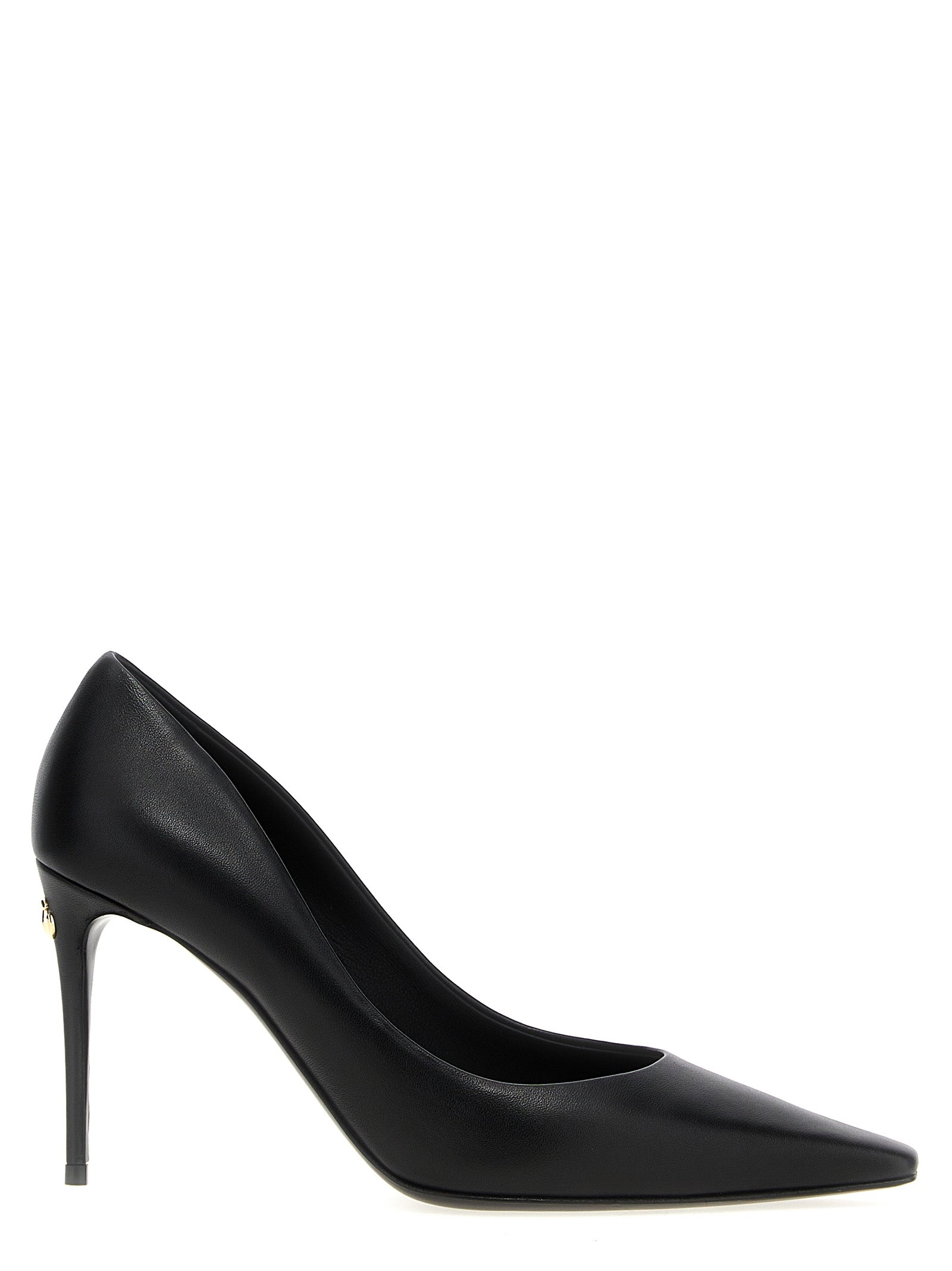 Dolce & Gabbana Schwarze Pumps aus Lammleder mit hohem Absatz
