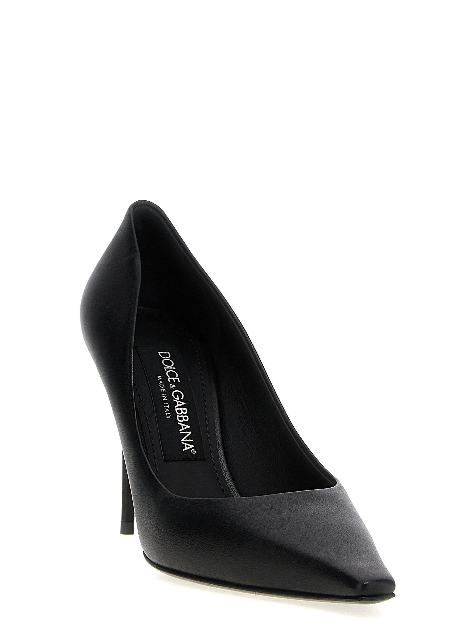 Dolce & Gabbana Schwarze Pumps aus Lammleder mit hohem Absatz