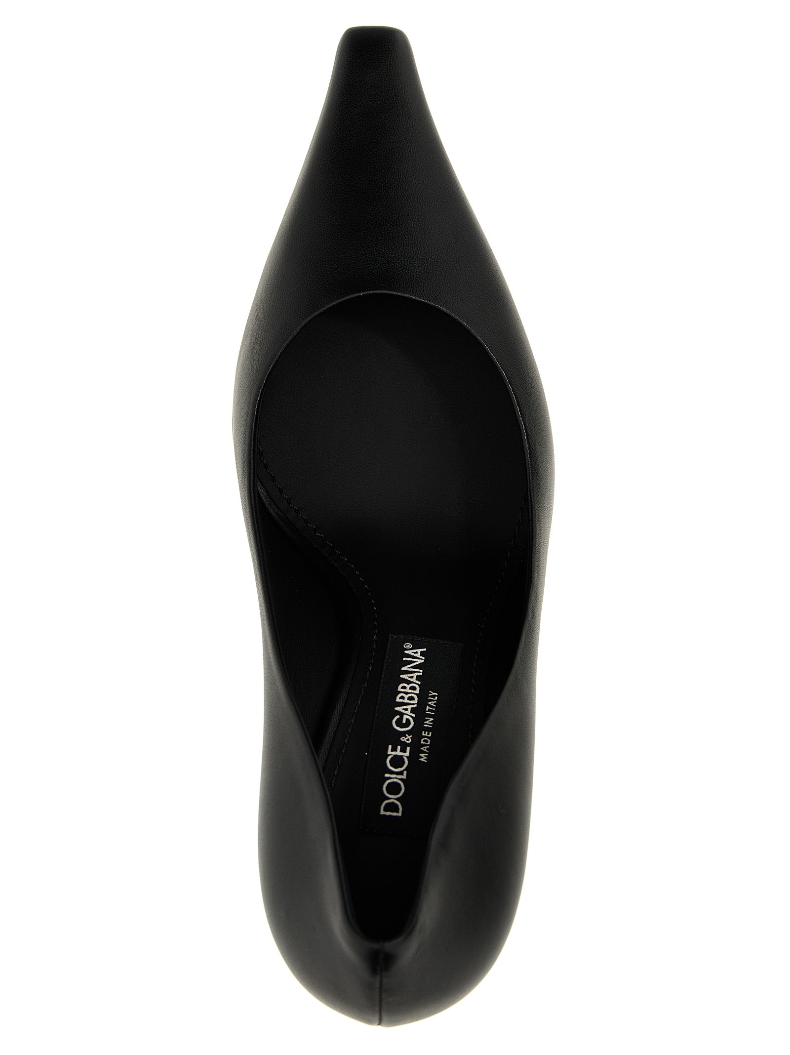 Dolce & Gabbana Schwarze Pumps aus Lammleder mit hohem Absatz