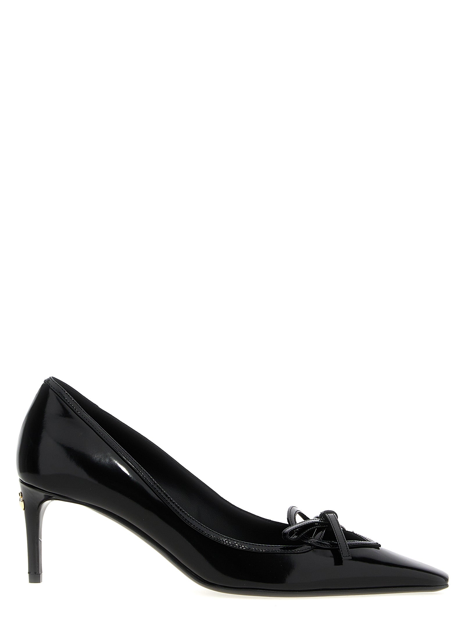 Dolce & Gabbana Schwarze Pumps aus Kalbsleder mit mittlerem Absatz