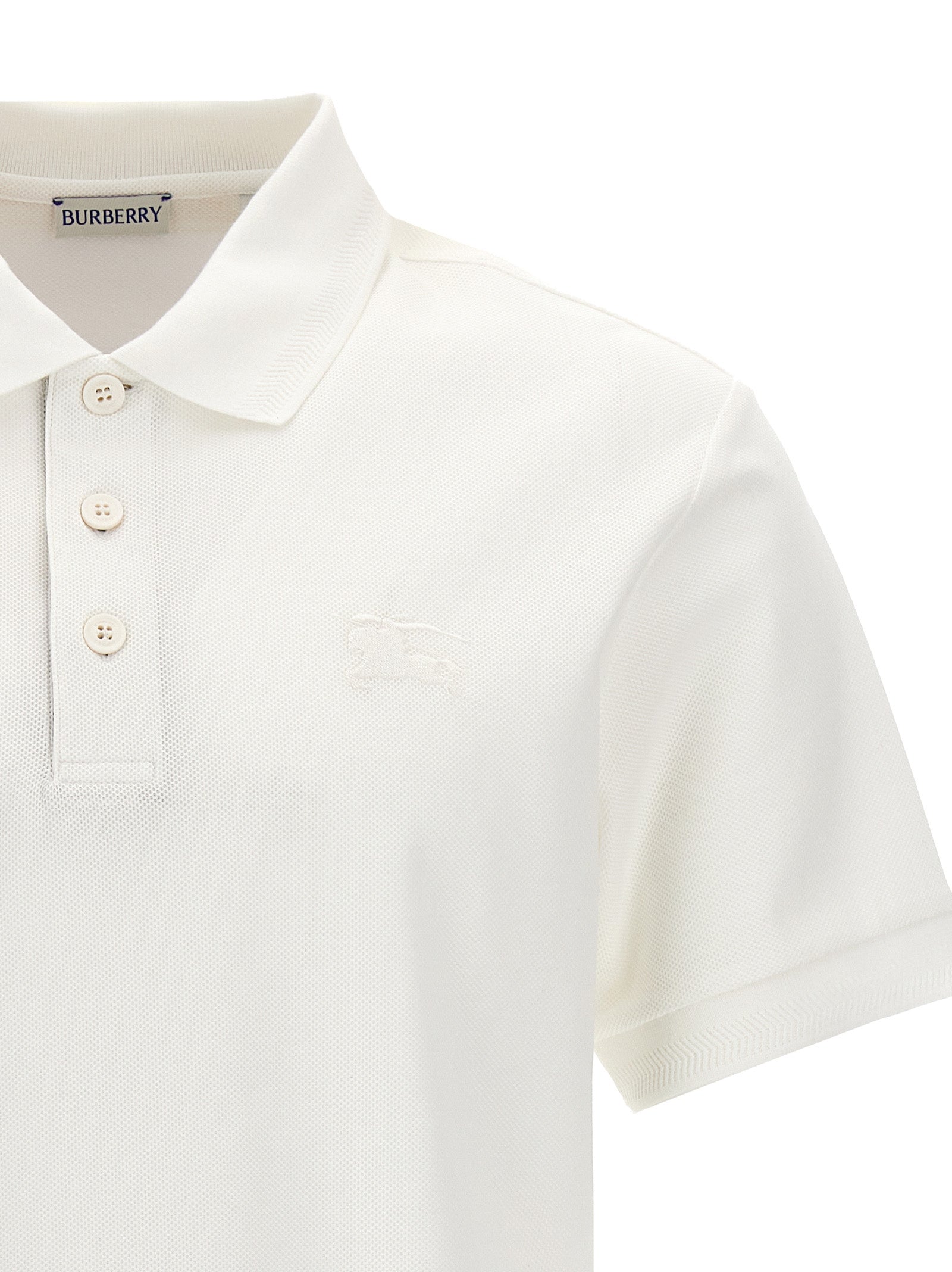 Burberry Weißes Poloshirt aus Baumwolle