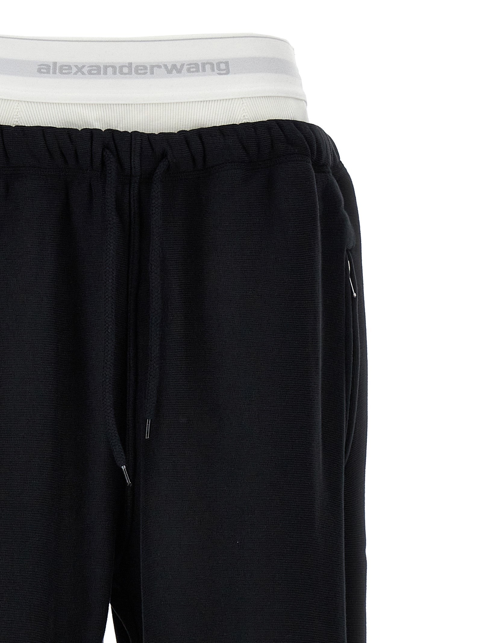 T BY ALEXANDER WANG Schwarze Baumwoll-Jogginghose (Trainingshose)