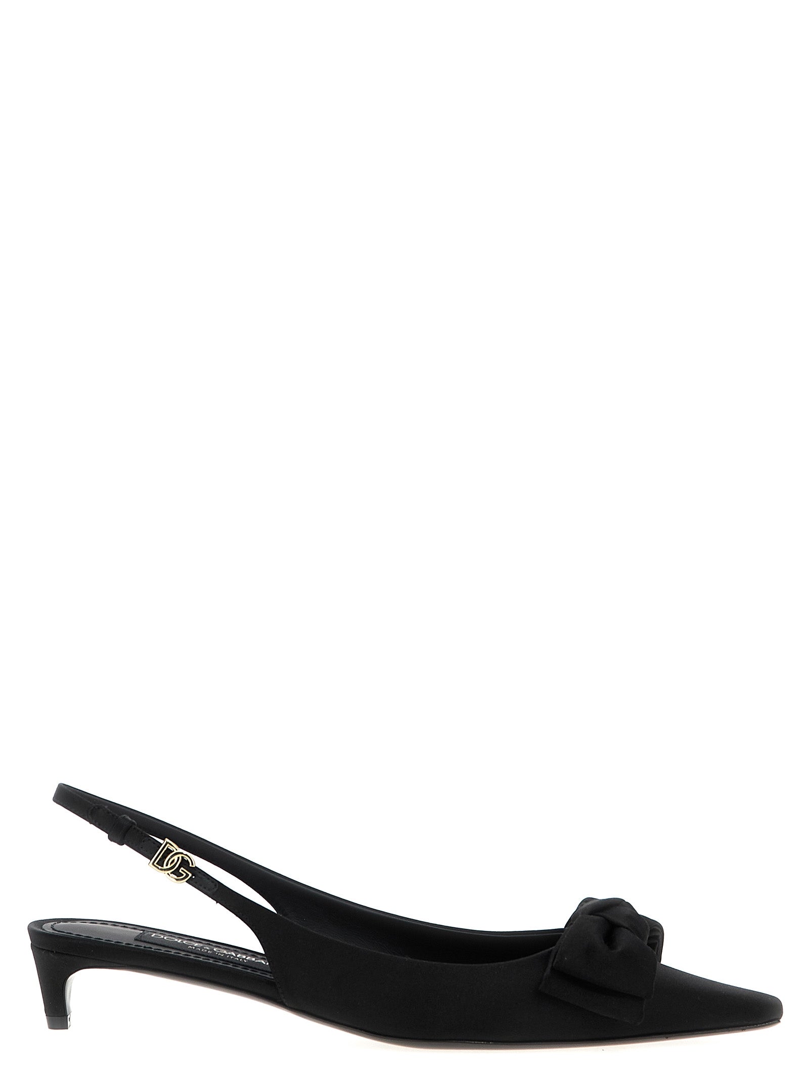 Dolce & Gabbana Schwarze Pumps mit mittelhohem Absatz aus Viskose