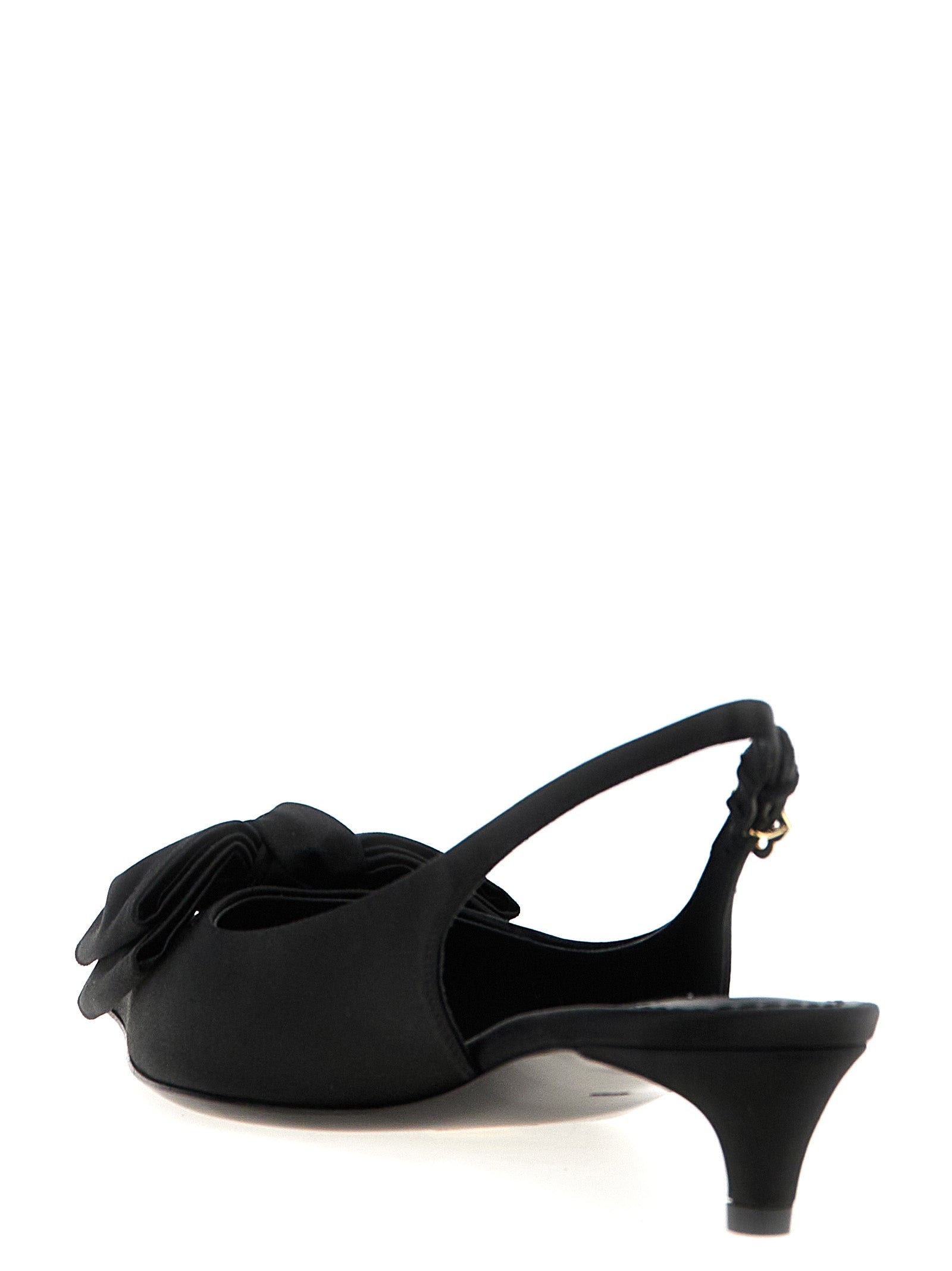 Dolce & Gabbana Schwarze Pumps mit mittelhohem Absatz aus Viskose