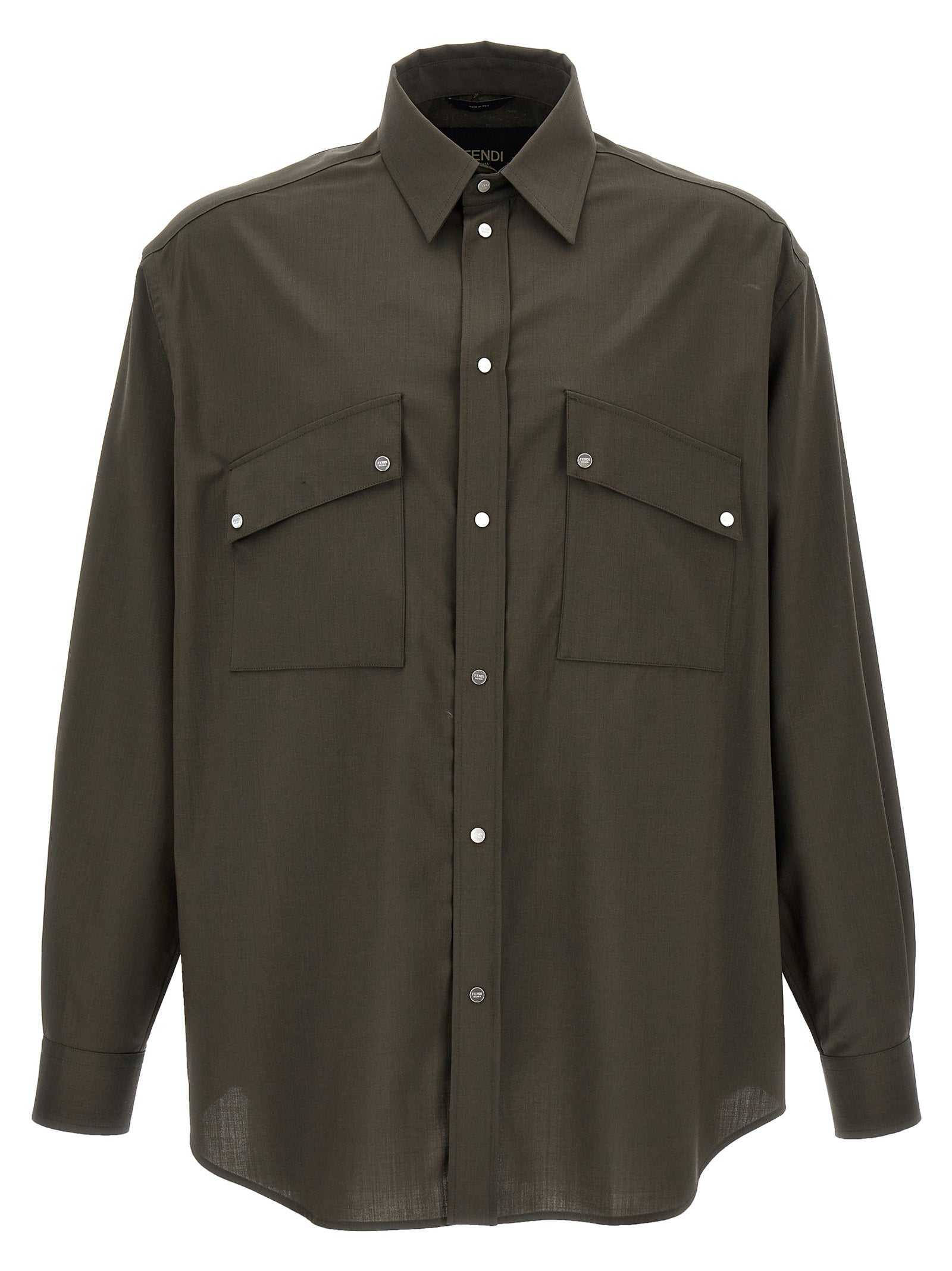 Fendi Zweifarbige Wollbluse