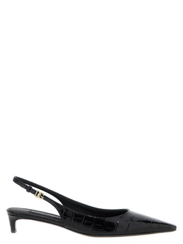 Dolce & Gabbana Schwarze Pumps aus Kalbsleder mit mittlerem Absatz